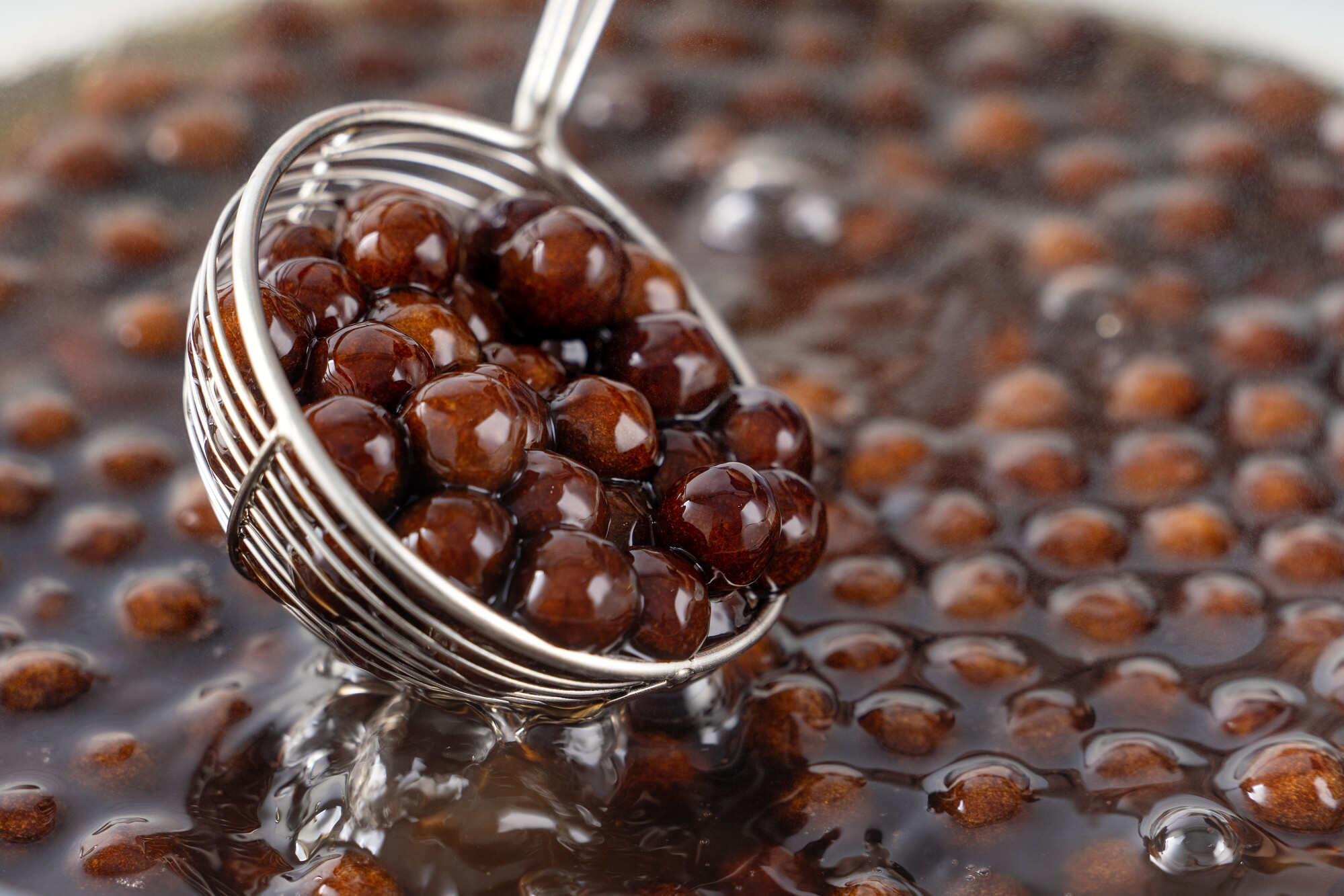 You might want a slotted spoon to help strain the pearls. Photo: Shutterstock