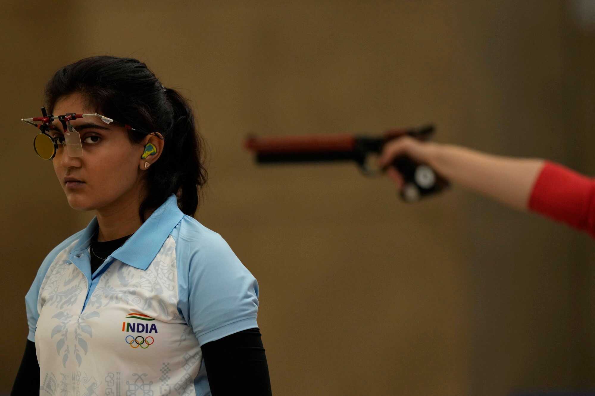 Eighteen-year-old Indian Esha Singh bagged four medals in the shooting category. Photo: AP