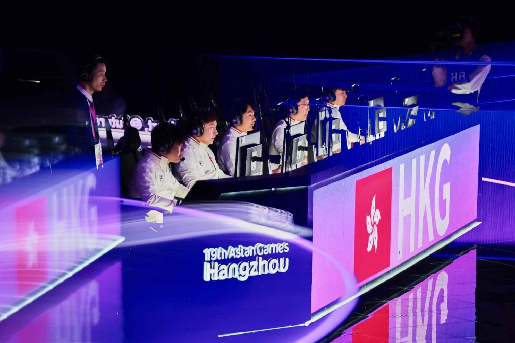 Team Hong Kong members compete during the Esports - Dream Three Kingdoms 2 Final at the Asian Games. Photo: Sports Federation and Olympic Committee of Hong Kong, China