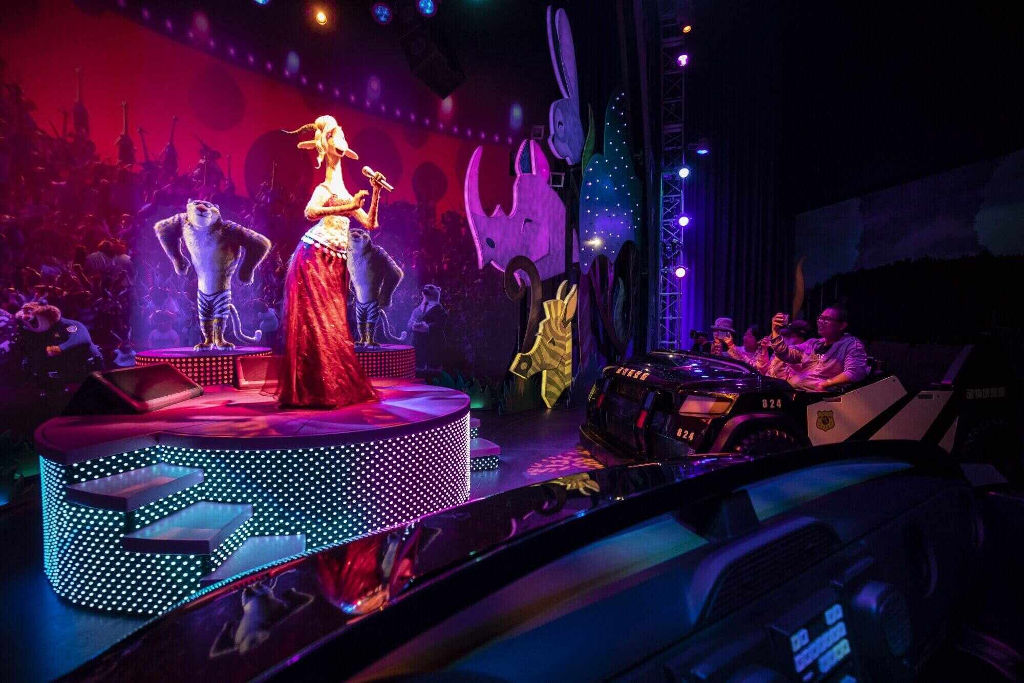 Hot Pursuit takes visitors on a wild chase with Judy and Nick, the main characters of the Zootopia film. Photo: Bloomberg