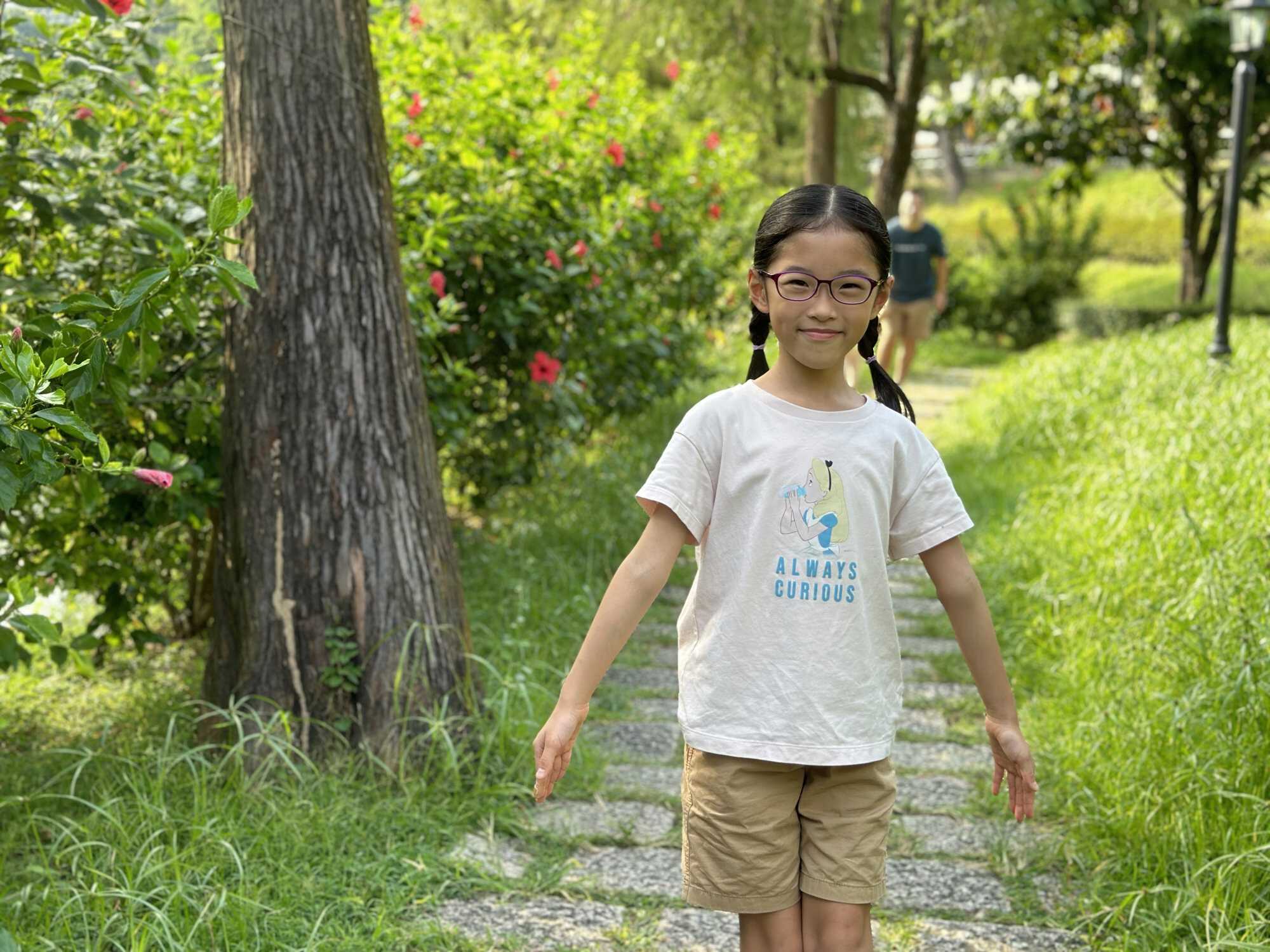 Olivia Chung Oi-yau spends her time after school taking care of her pet cat. Photo: Handout