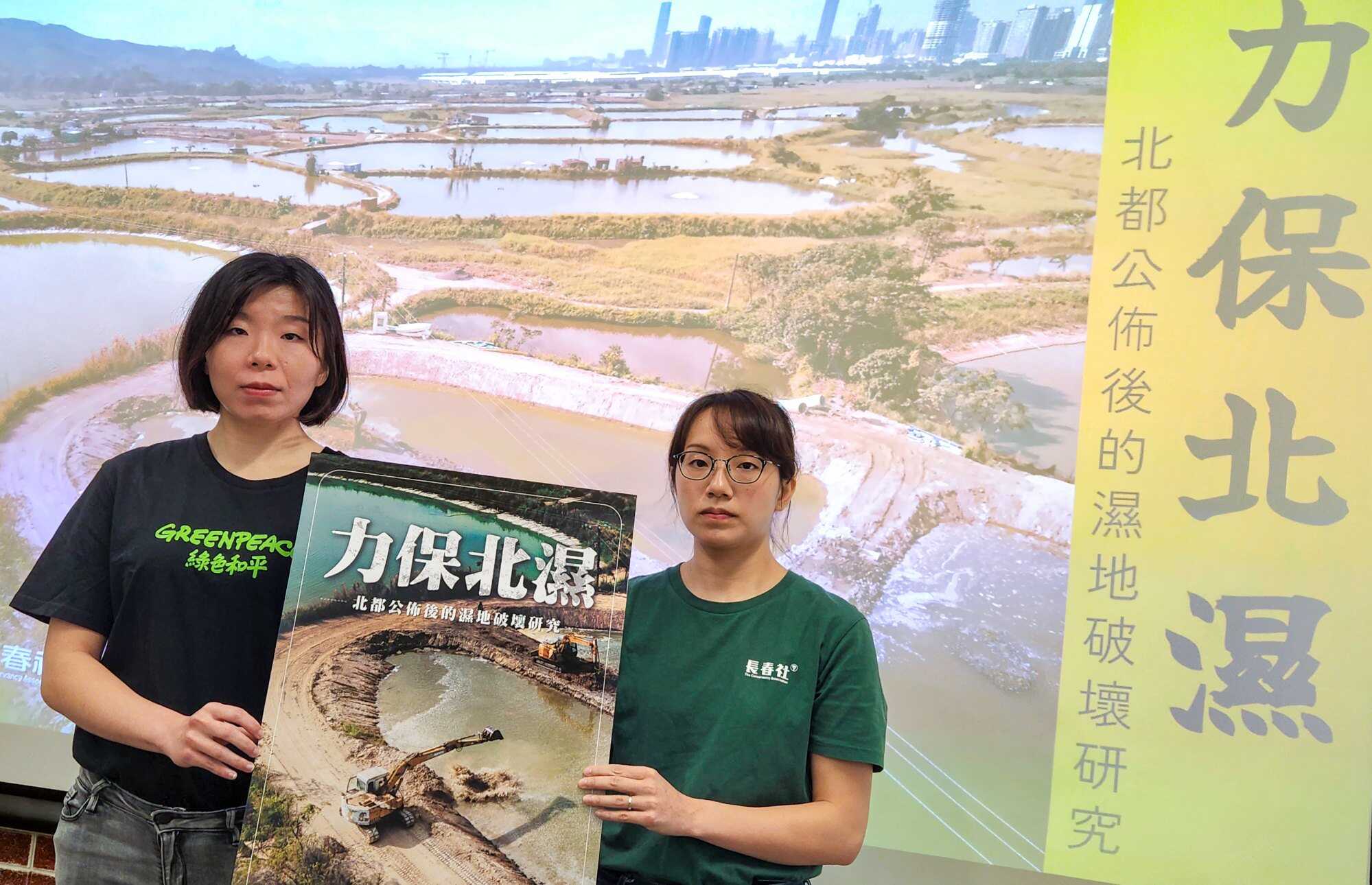 Greenpeace campaigners have urged the government to prioritise wetland conservation in the Northern Metropolis Development Strategy. Photo: Jess Ma