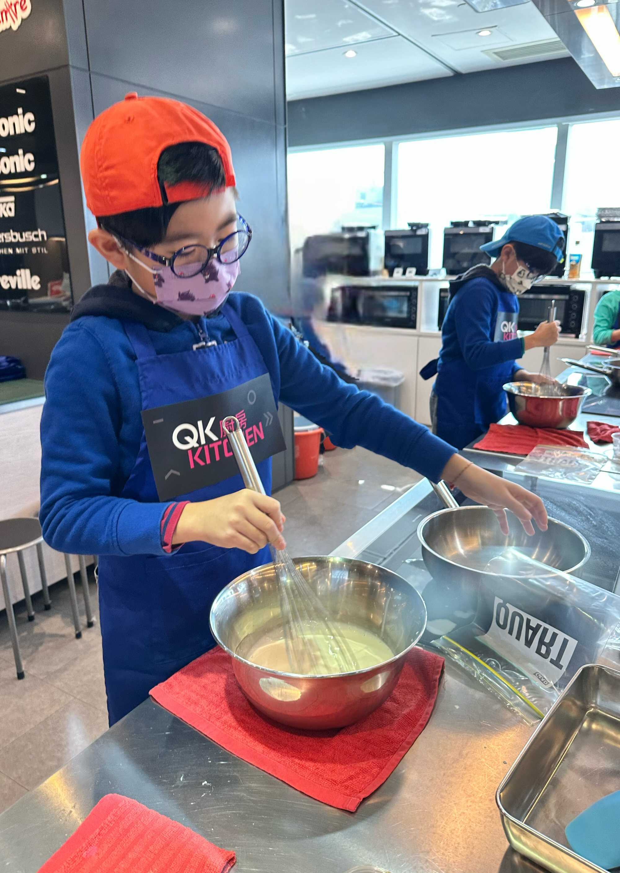 Skyler and Thyler learned to make ice cream at a workshop organised by the Hong Kong Science Museum. Photo: Handout