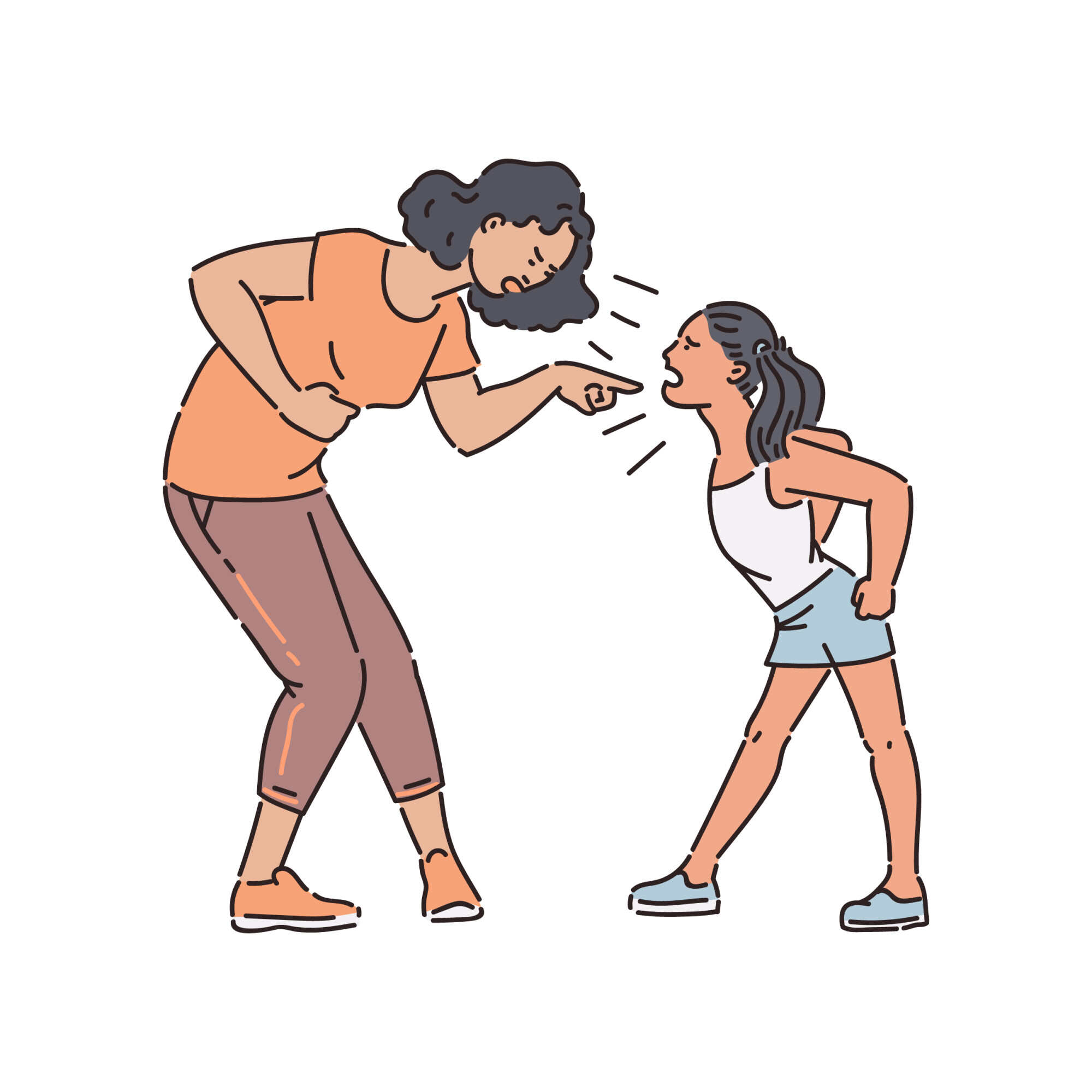 Saying “I don’t care” to an adult could cause a sense of urgency. Photo: Shutterstock