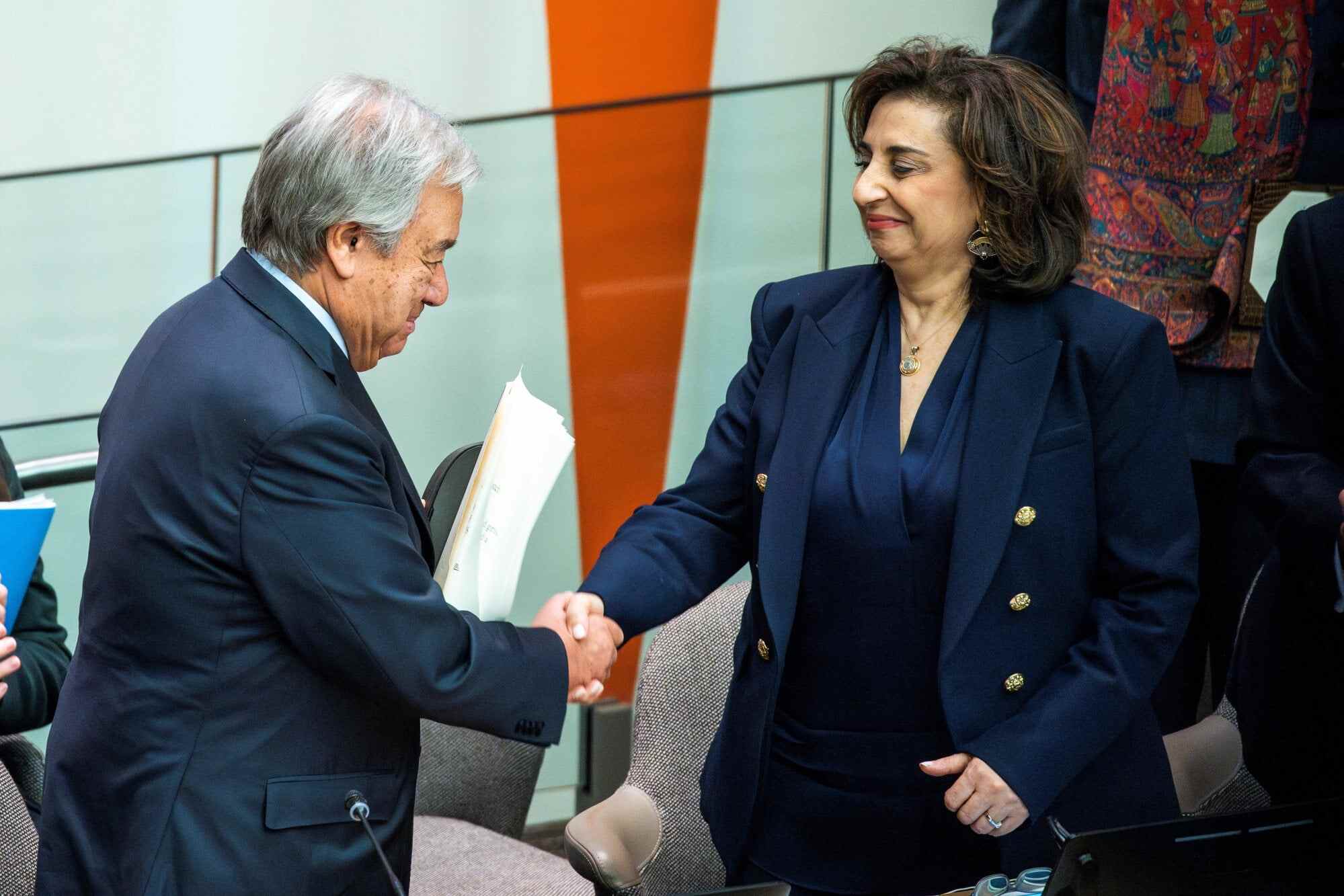 Executive Director of UN Women Sima Bahous at the observance of International Women’s Day at the United Nations in New York last week. Photo: Reuters