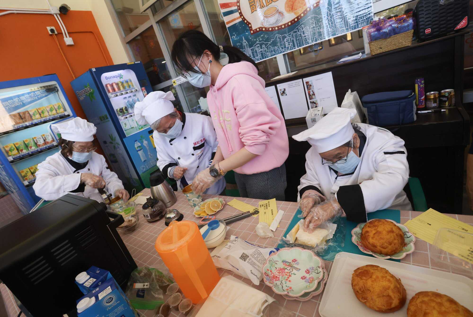 HKSKH Li Ka Shing Care and Attention Home for the Elderly in Shek Kip Mei launched this first-of-its-kind cognitive training project on Tuesday. Photo: Jonathan Wong