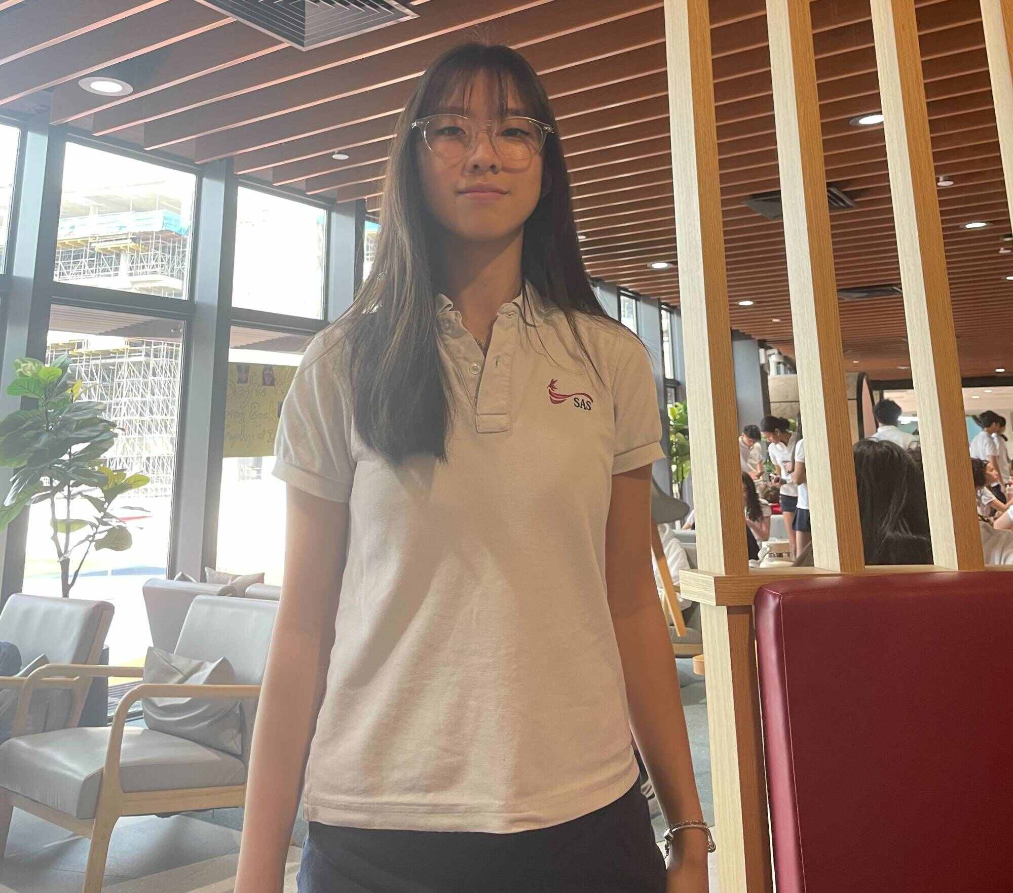 Gabriella Yeung attends Singapore American School. Photo: Handout