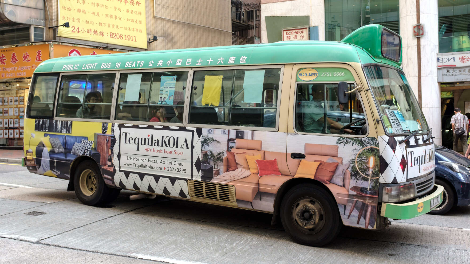 Hong Kong minibuses can hold about 19 people. Photo: Shutterstock