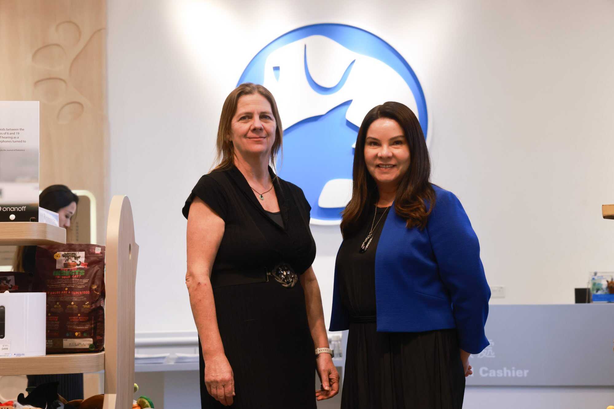 Fiona Woodhouse (left), deputy director of welfare services at SPCA, and Fiona Cumming, executive director of SPCA. Photo: May Tse