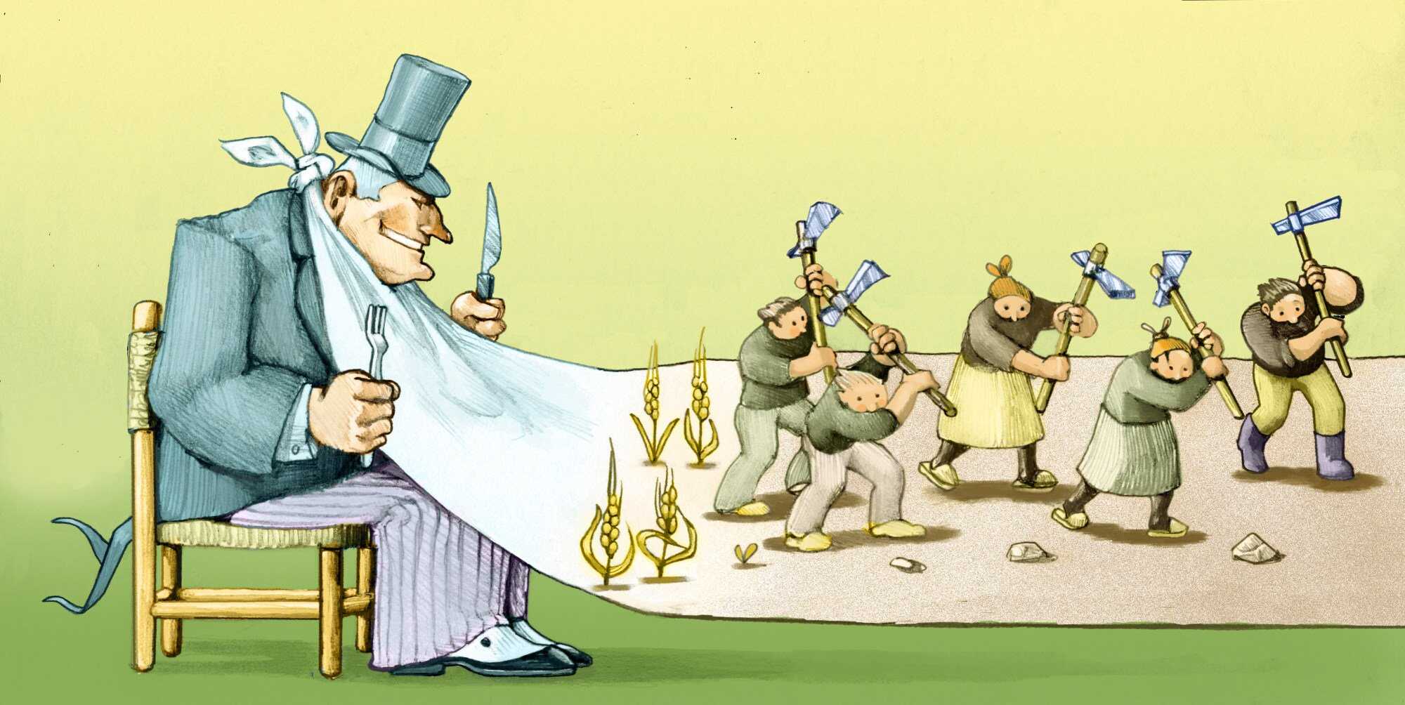 Don’t take political cartoons like this one too literally; look for the underlying meaning! Photo: Shutterstock