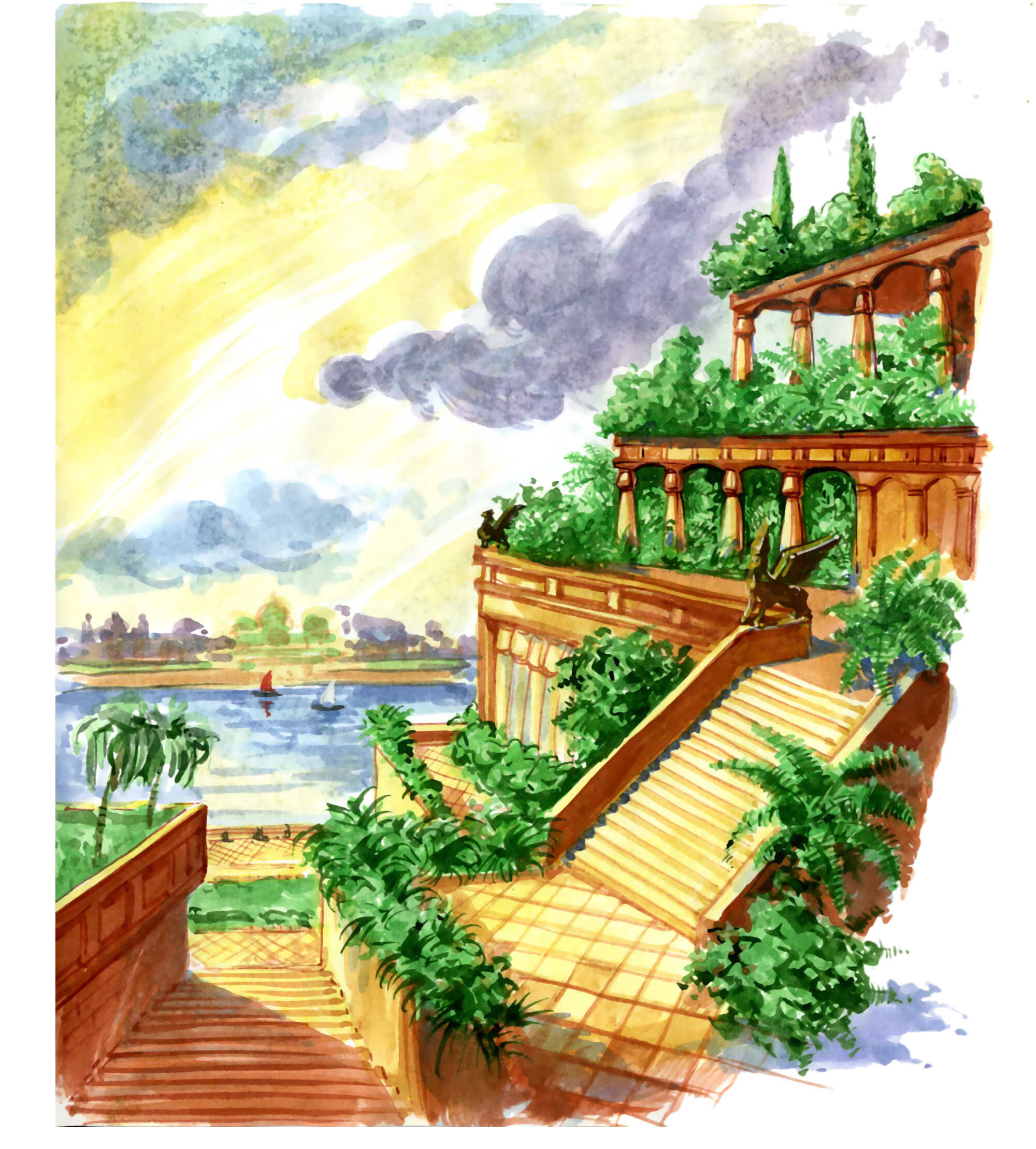 The Hanging Gardens of Babylon were one of the Seven Wonders of the Ancient World listed by Hellenic culture. Photo: Shutterstock