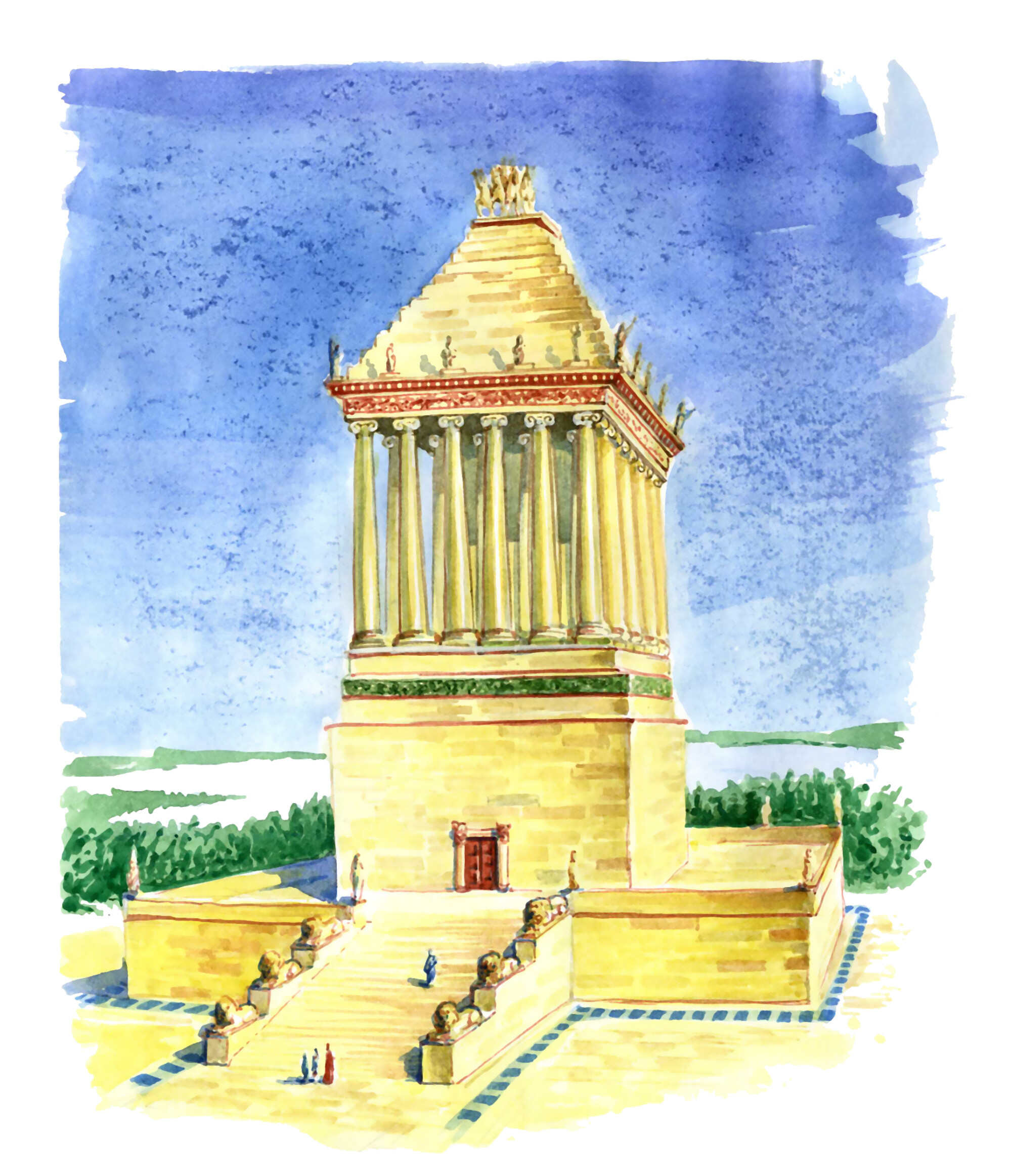 The Mausoleum at Halicarnassus, or Tomb of Mausolus, was built between 353 and 350 BC in Halicarnassus. Photo: Shutterstock