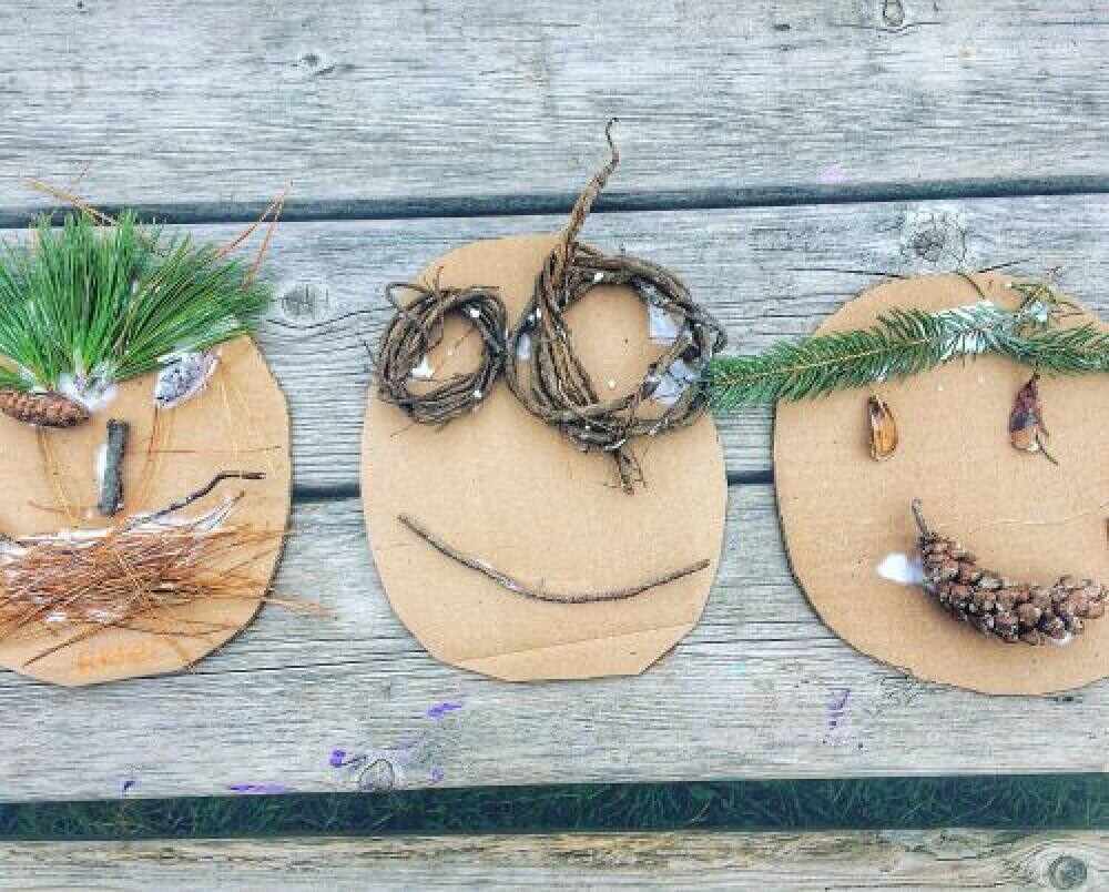 Use things you find in nature to create a fun art project. Photo: Pinterest/WordPress.com
