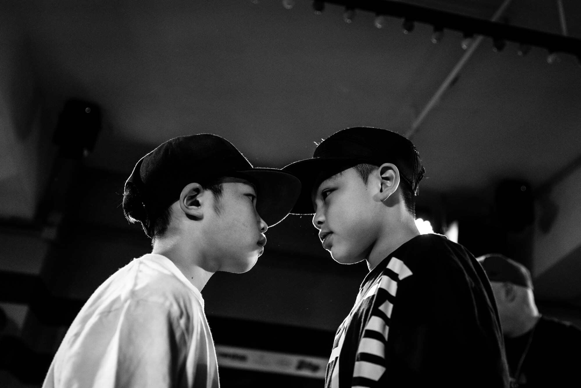 Both B-boys are 11 years old, but their eyes are set on competing in the Olympics one day. Photo: Haru Graphics - FE Works, Ayato Photographer, Ching On Photography