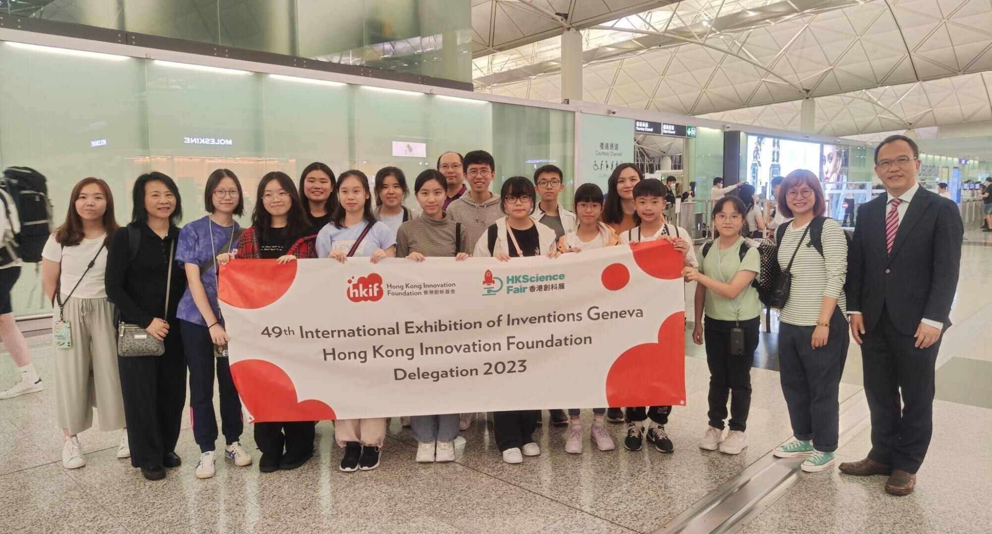 Three gold-winning student teams from the 2023 Hong Kong Science Fair joined the International Exhibition of Inventions Geneva in Switzerland in April. Photo: Handout