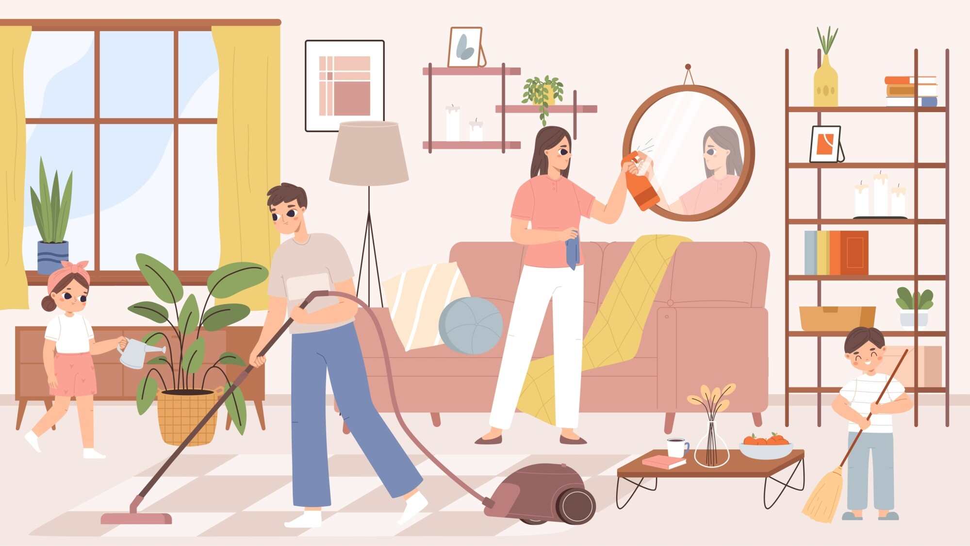 Chores are more fun if you turn them into a game and do them with family. Photo: Shutterstock