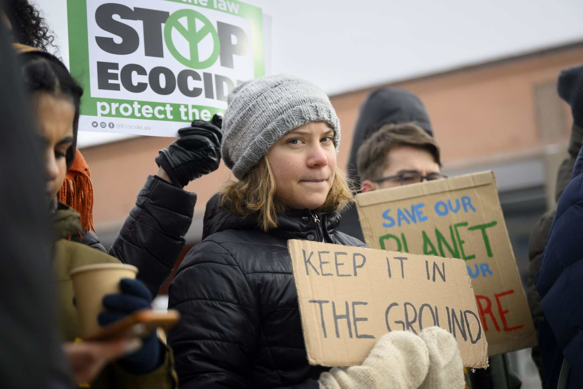 Sweden’s climate activist Greta Thunberg and other young climate activists of the “Friday for Future” climate strike movement. Photo: EPA-EFE