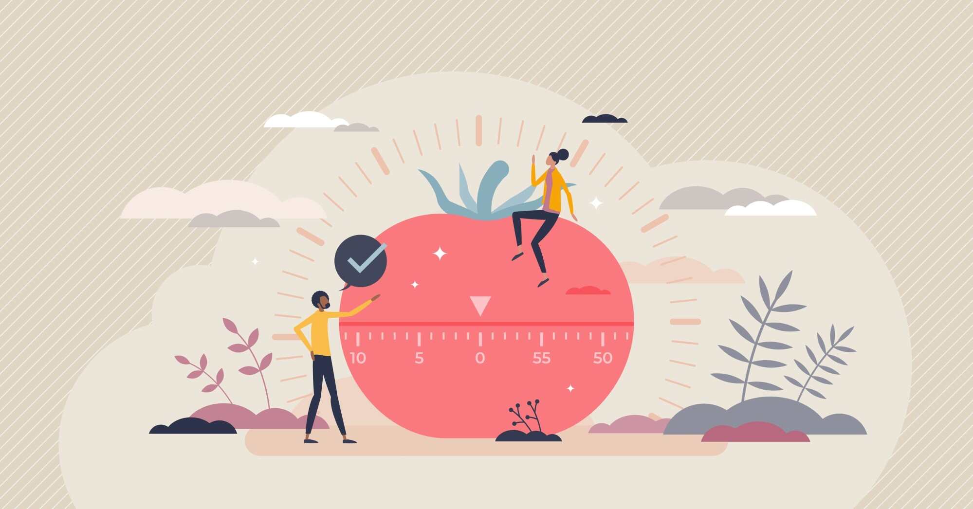 Pomodoro means “tomato” and was named after a tomato-shaped timer owned by the inventor of the technique. Photo: Shutterstock