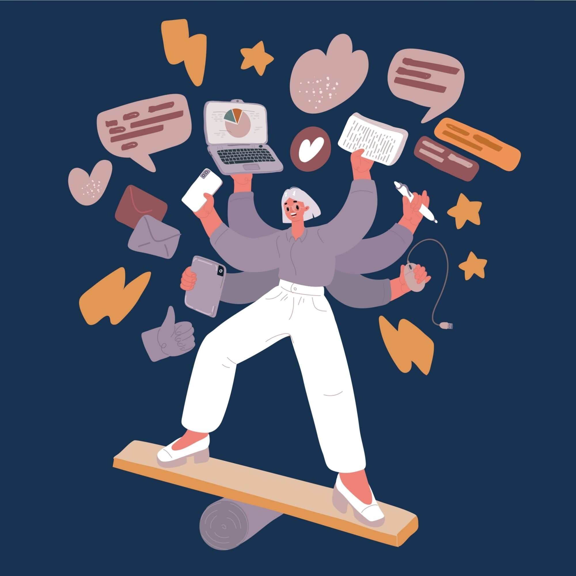 Multitasking might sound like an amazing skill but it has many drawbacks. Photo: Shutterstock