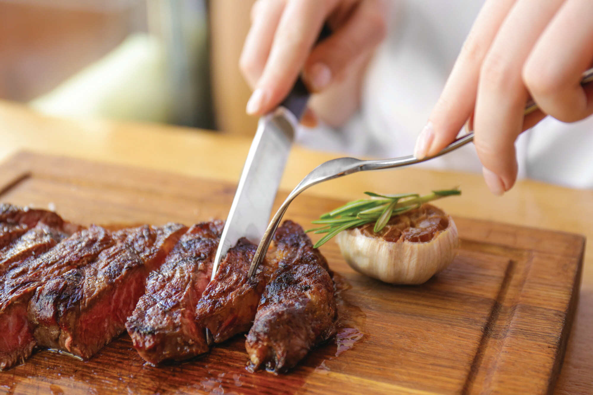 Some people prefer the insides of their steak to be a little pink. Photo: Shutterstock