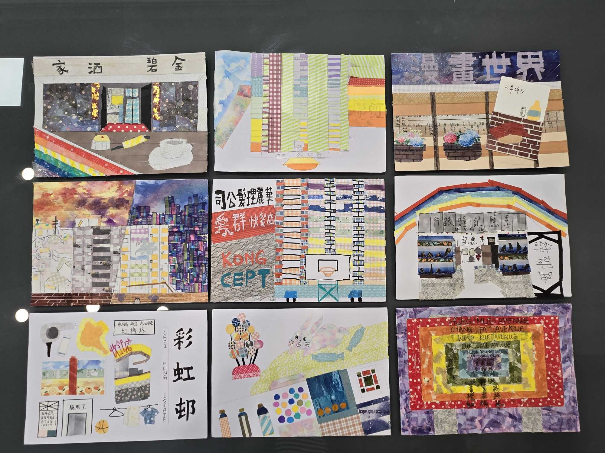 One group of pupils crafted postcards for Kongcept, a local brand that promotes Hong Kong culture. Photo: Handout