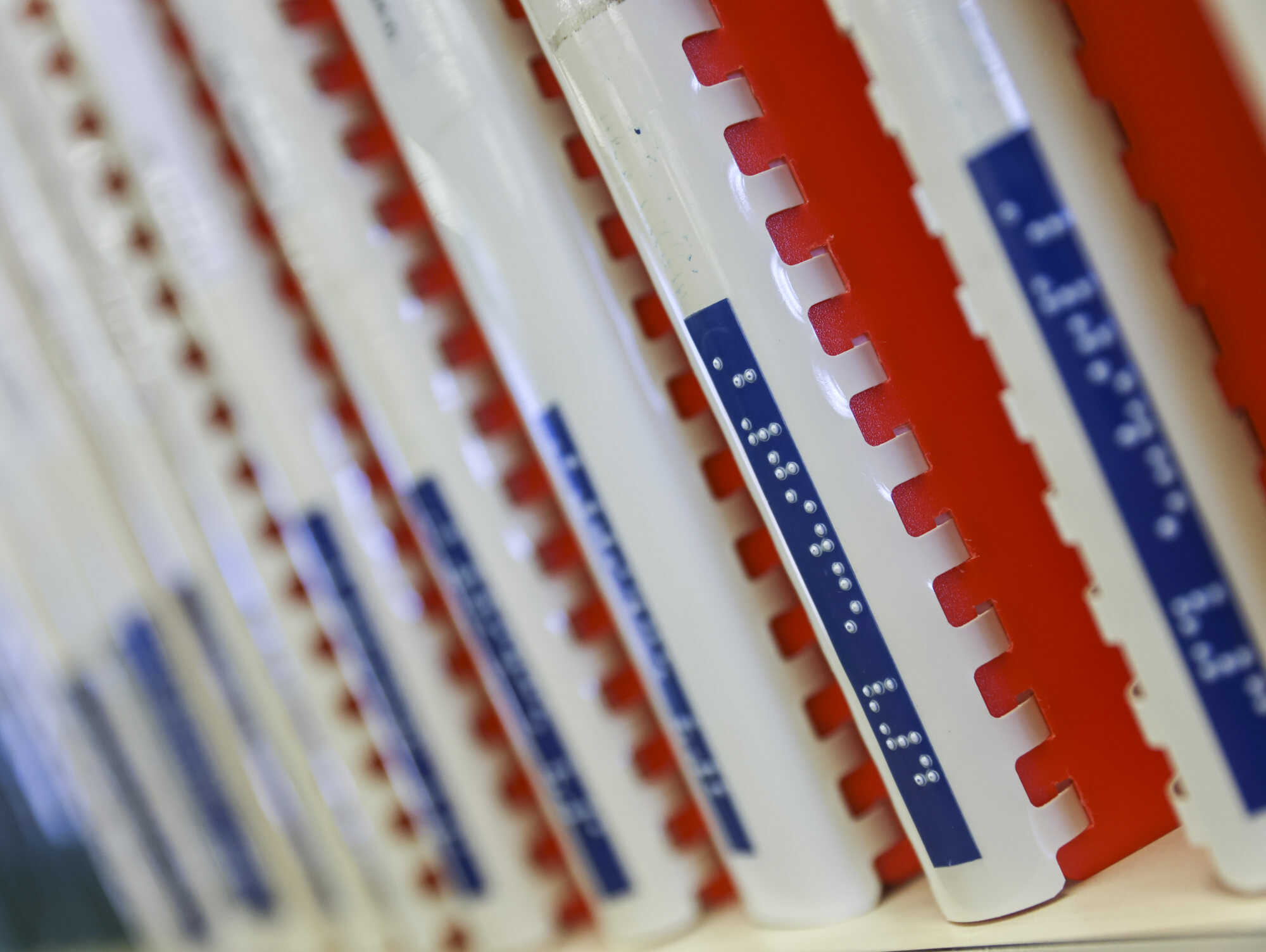 Library facilities in the Ebenezer School and Home for the Visually Impaired at Pok Fu Lam. Photo: K. Y. Cheng