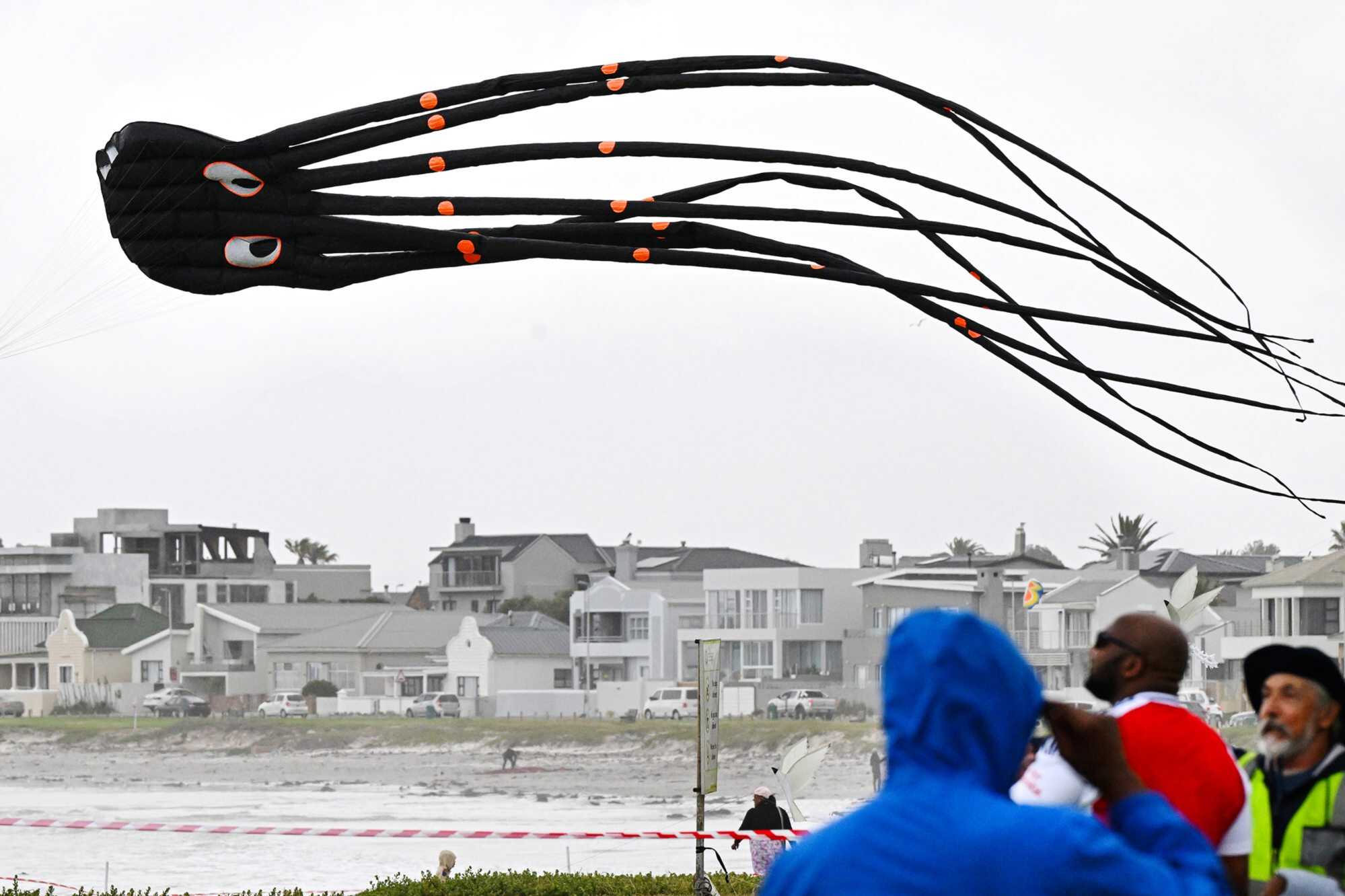 Enthusiasts flew kites of all shapes and sizes at a festival in South Africa that raises awareness for mental health. Photo: Xinhua