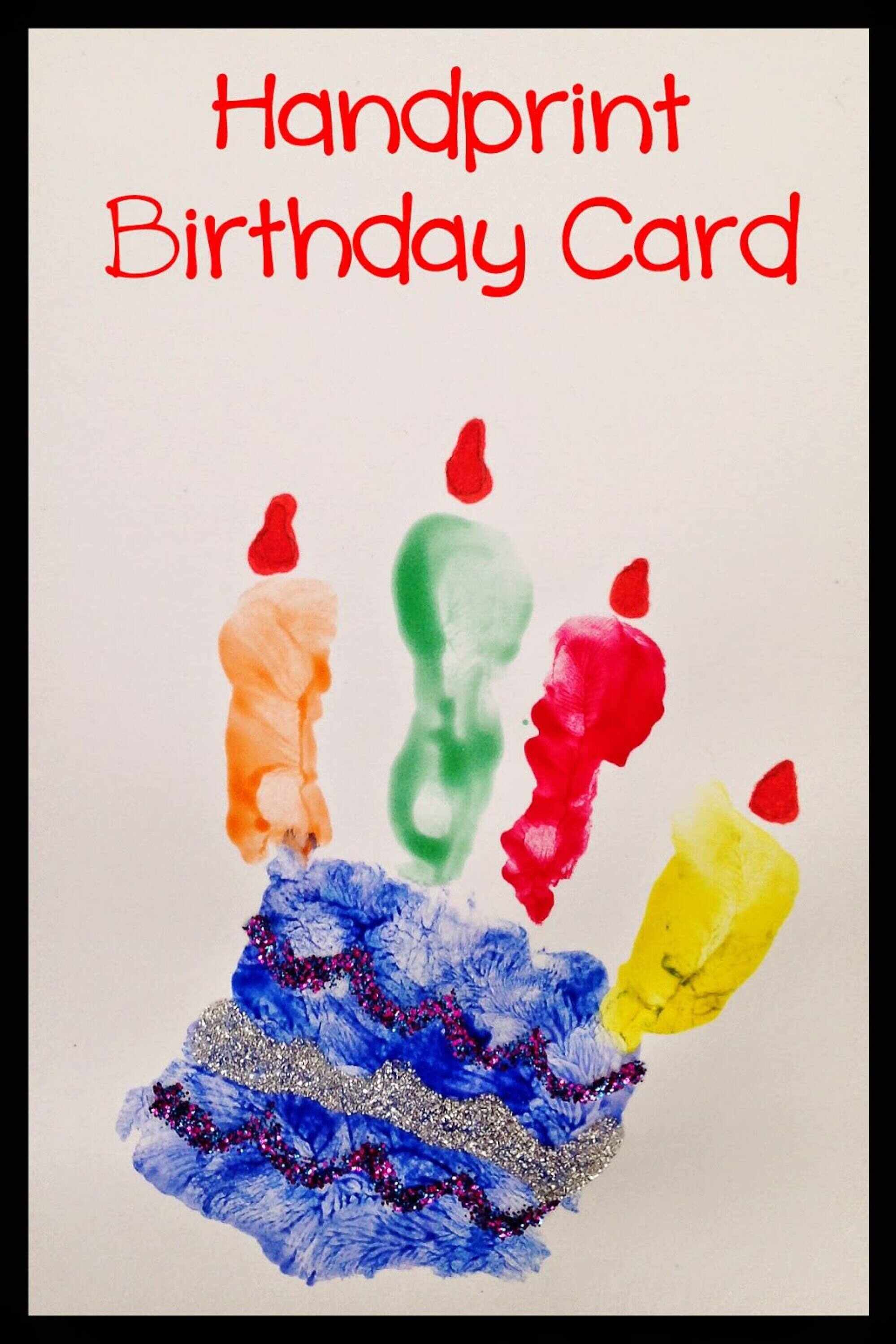 A handprint card can surprise your loved ones with a personal touch. Photo: Pinterest/solisplusone