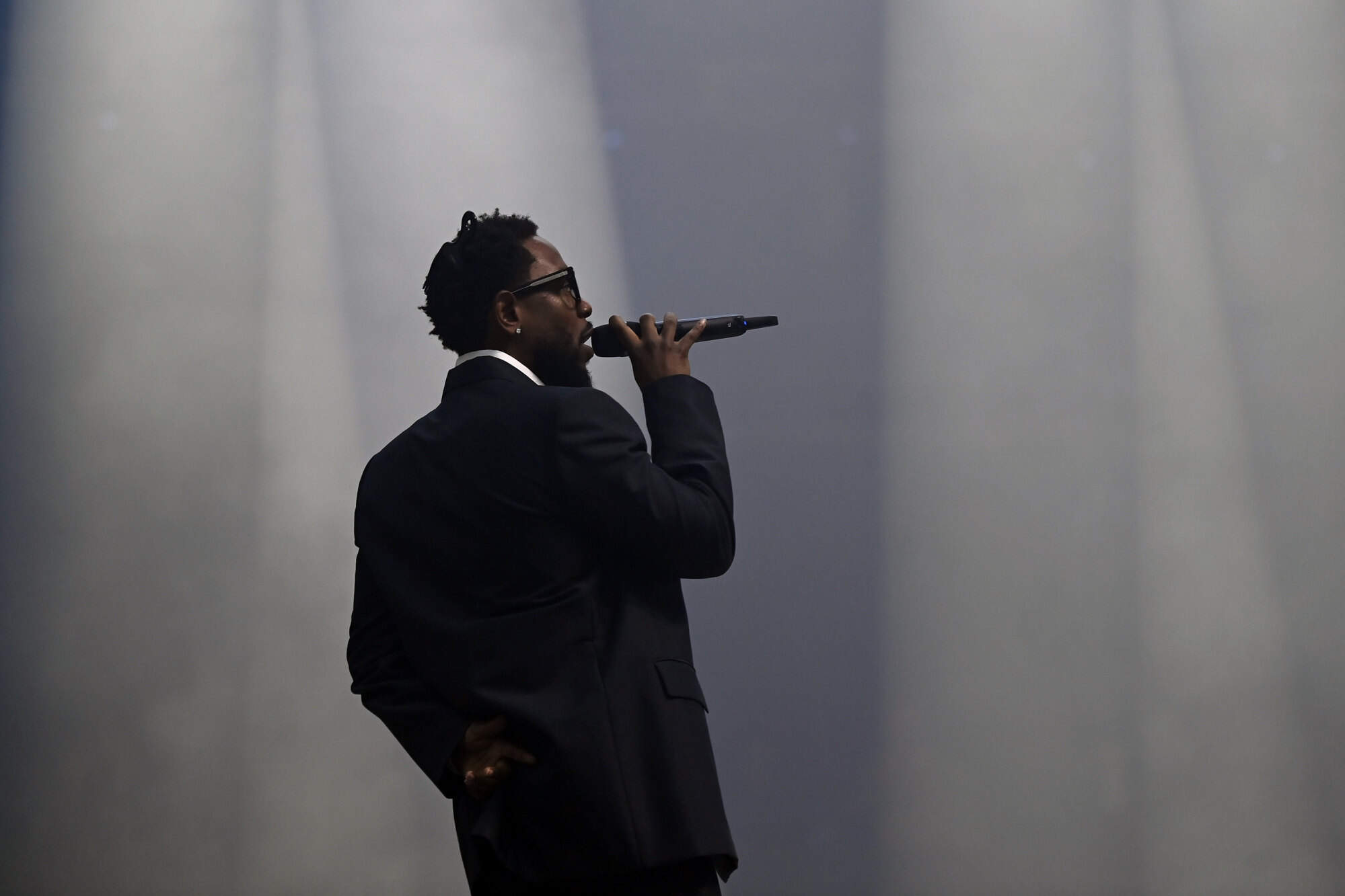 Kendrick Lamar performs in Las Vegas. His diss track “Not Like Us” was one of the year’s most popular songs. Photo: Daniel Boczarski/Cash App/Getty Images/TNS