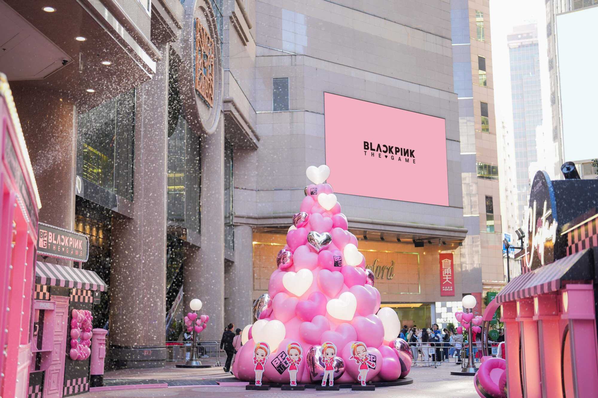 Sled into “The Pink Christmas” at Times Square this holiday season. Photo: Handout