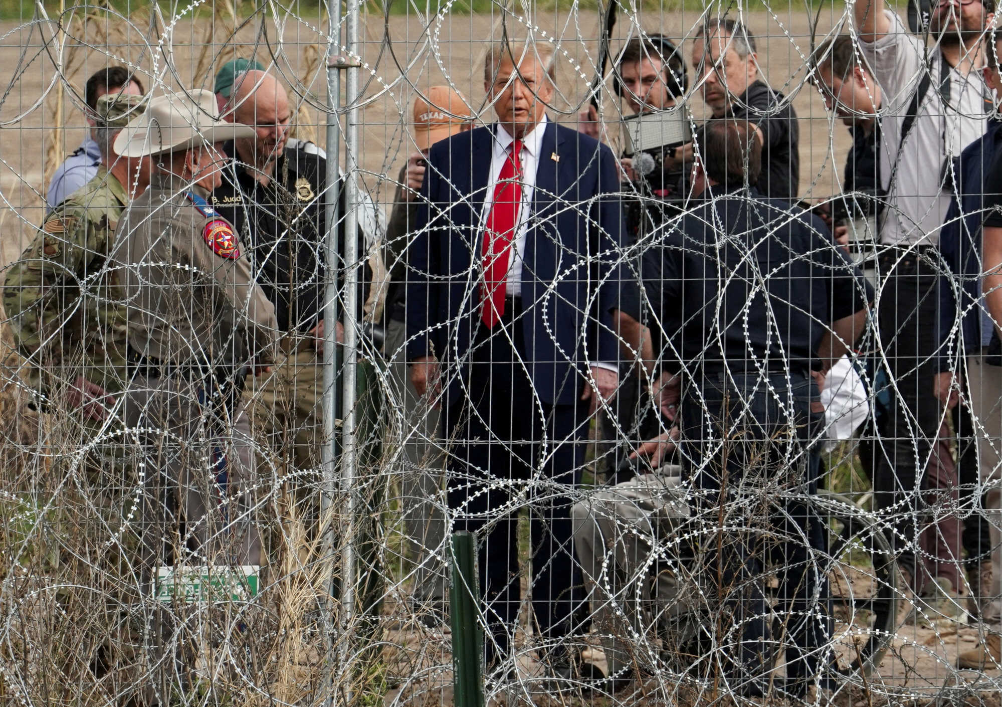US president-elect Donald Trump visits the US-Mexico border in Eagle Pass, Texas. Photo: Reuters