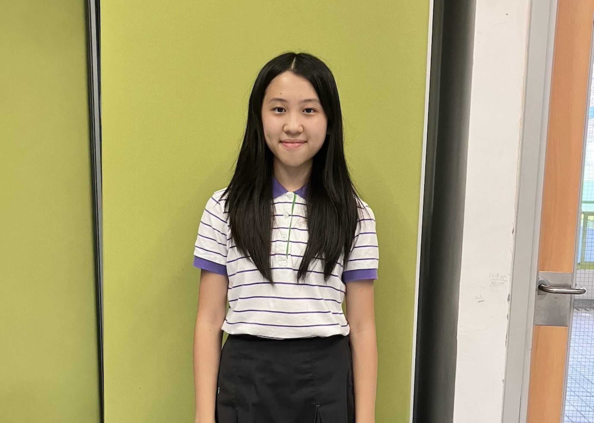 Angelina Au-yeung attends ELCHK Lutheran Academy. Photo: Handout