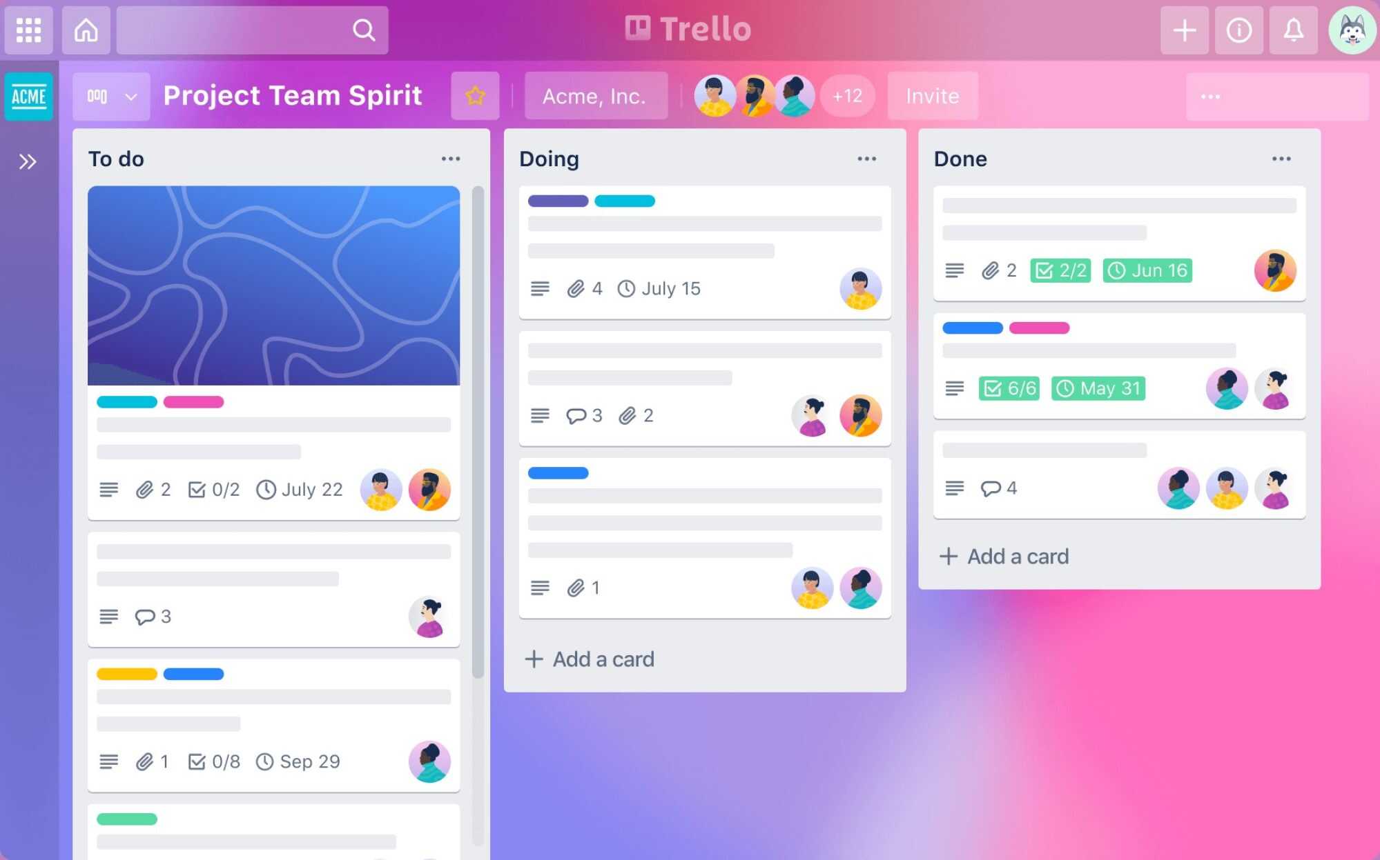 Visual boards and lists help you create the perfect study plan for exams and learning. Photo: Trello