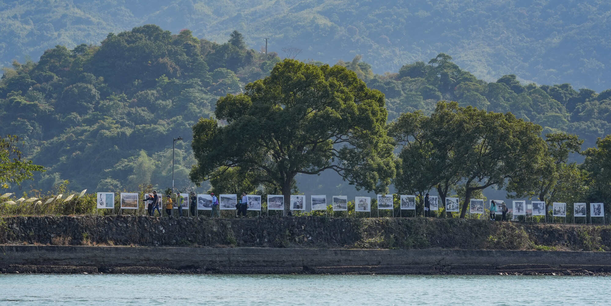 Visitors admire the artwork at Kuk Po. Photo: Eugene Lee