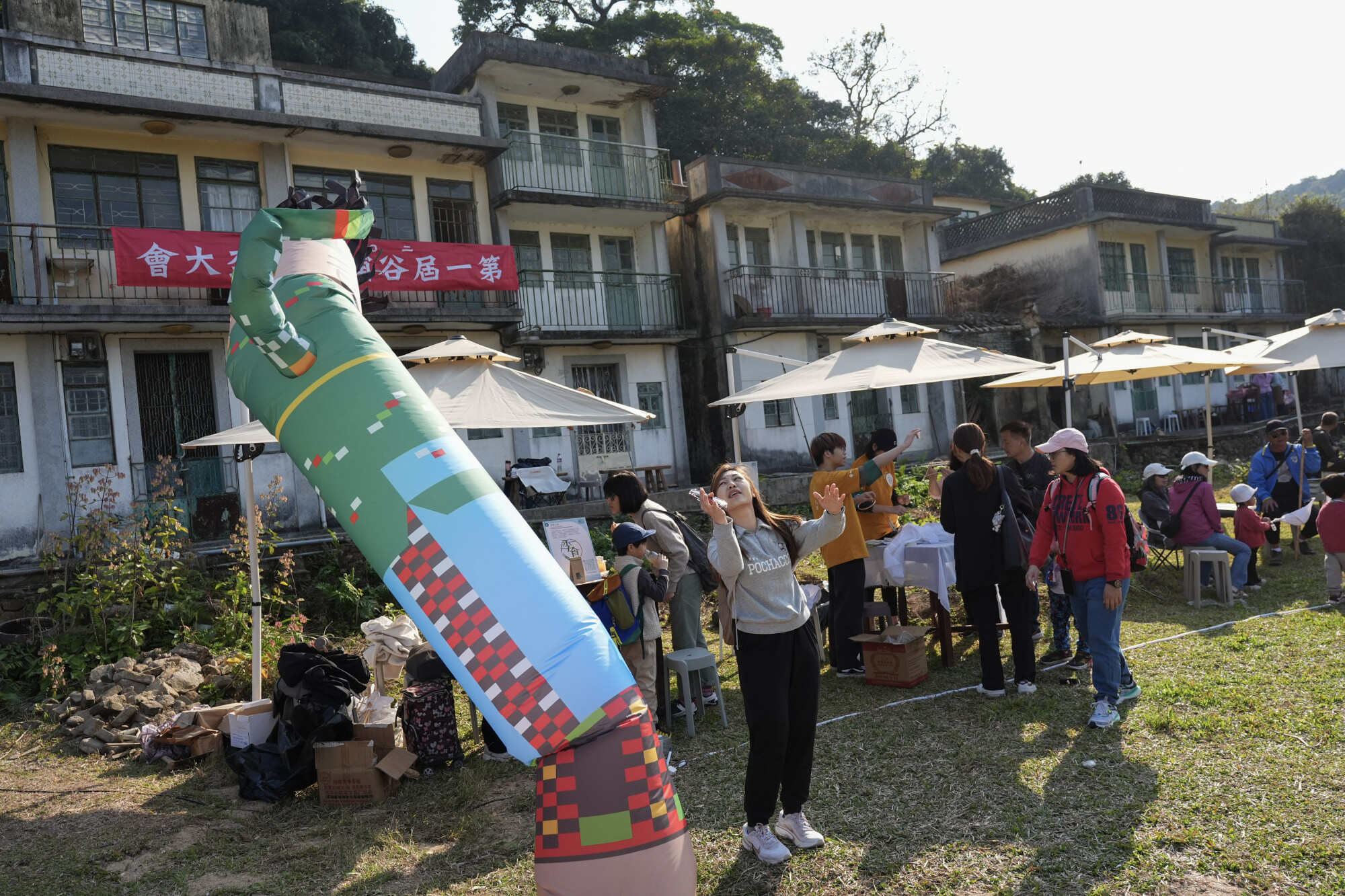 People visit Kuk Po during the Countryside Harvest Festival. Photo: Eugene Lee