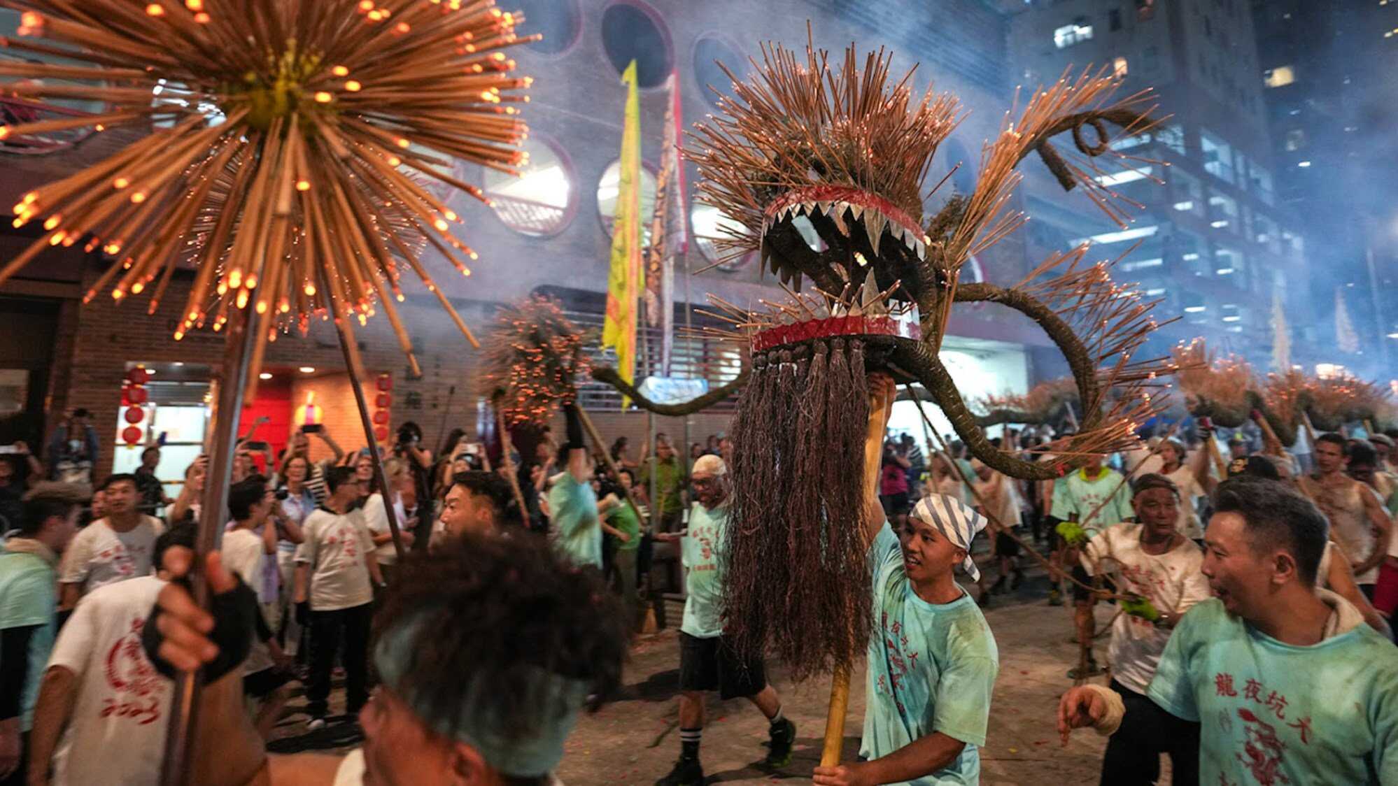 The Tai Hang fire dragon dance is a Hong Kong tradition. Photo: SCMP