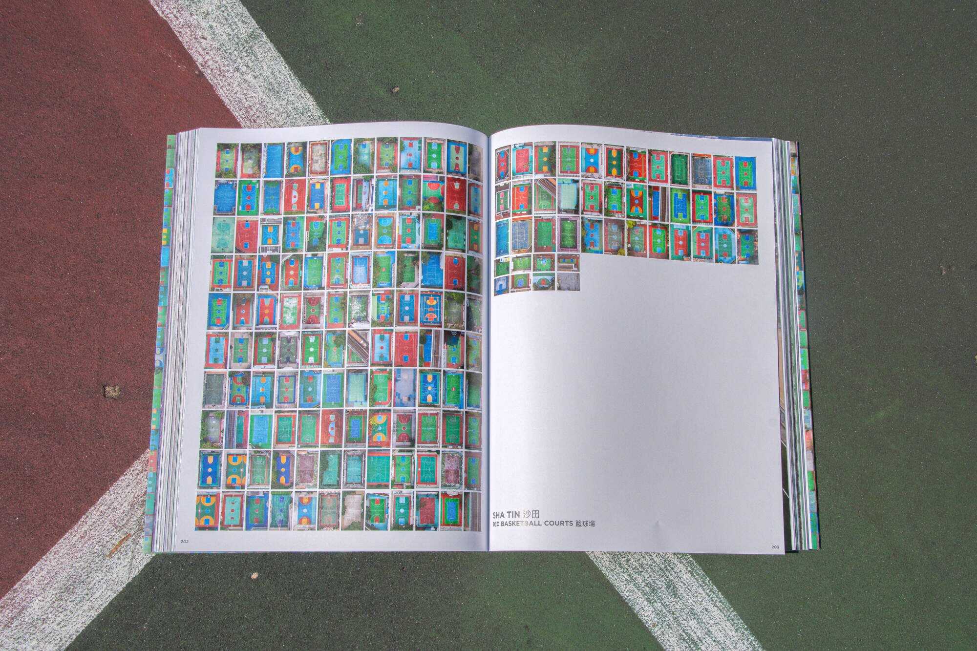 “Shooting Hoops” organises the court photos by district. Photo: Courtesy of Austin Bell