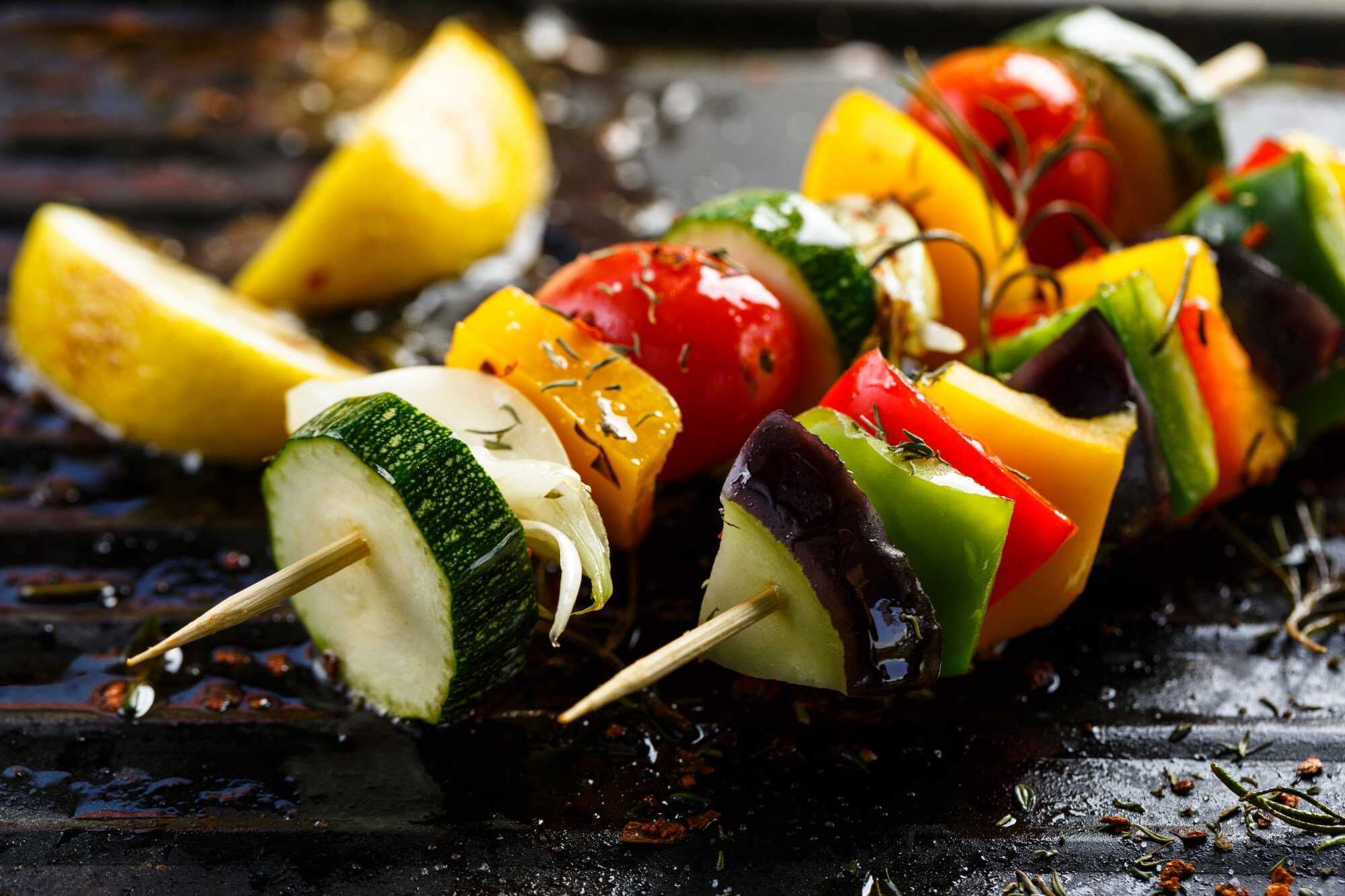 Vegetable skewers are tasty and easy to make. Photo: Shutterstock