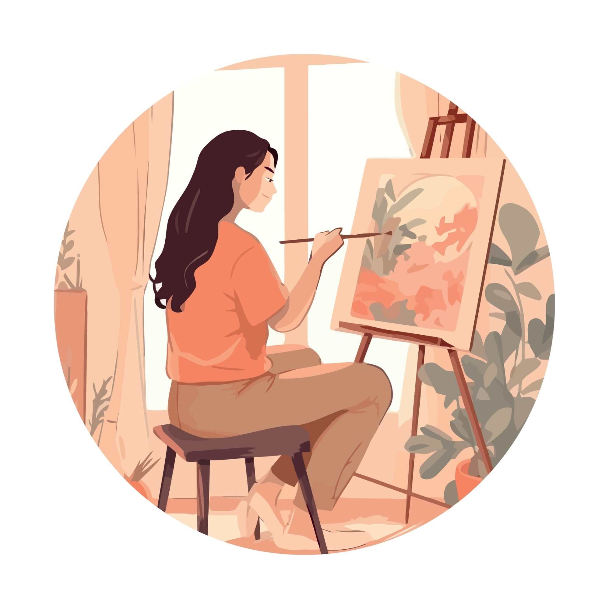 We are guessing she’s putting the final finishing touches to her piece of art. Photo: Shutterstock