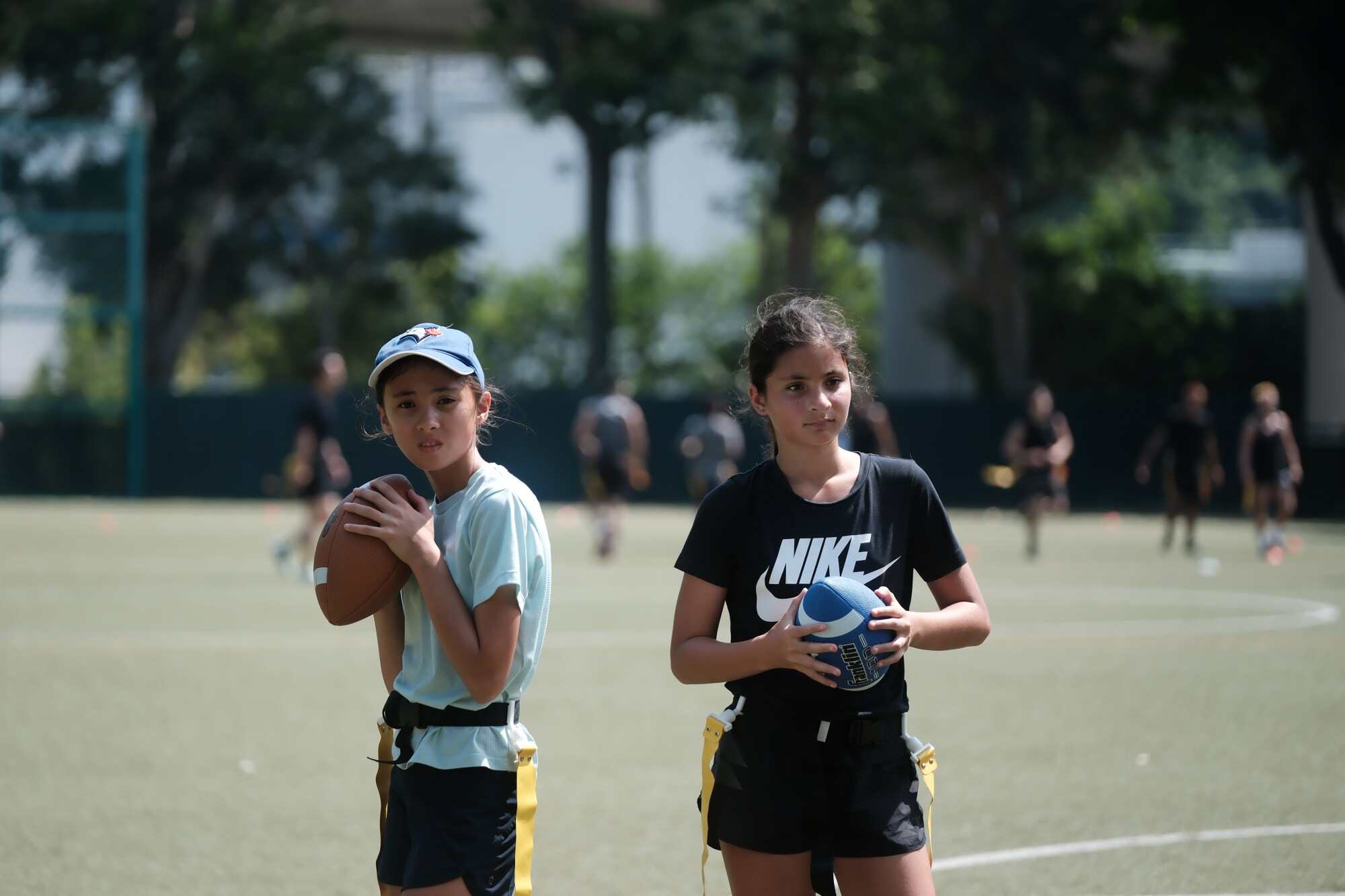 Annabel Chow (left) gets ready to throw. Photo: Handout
