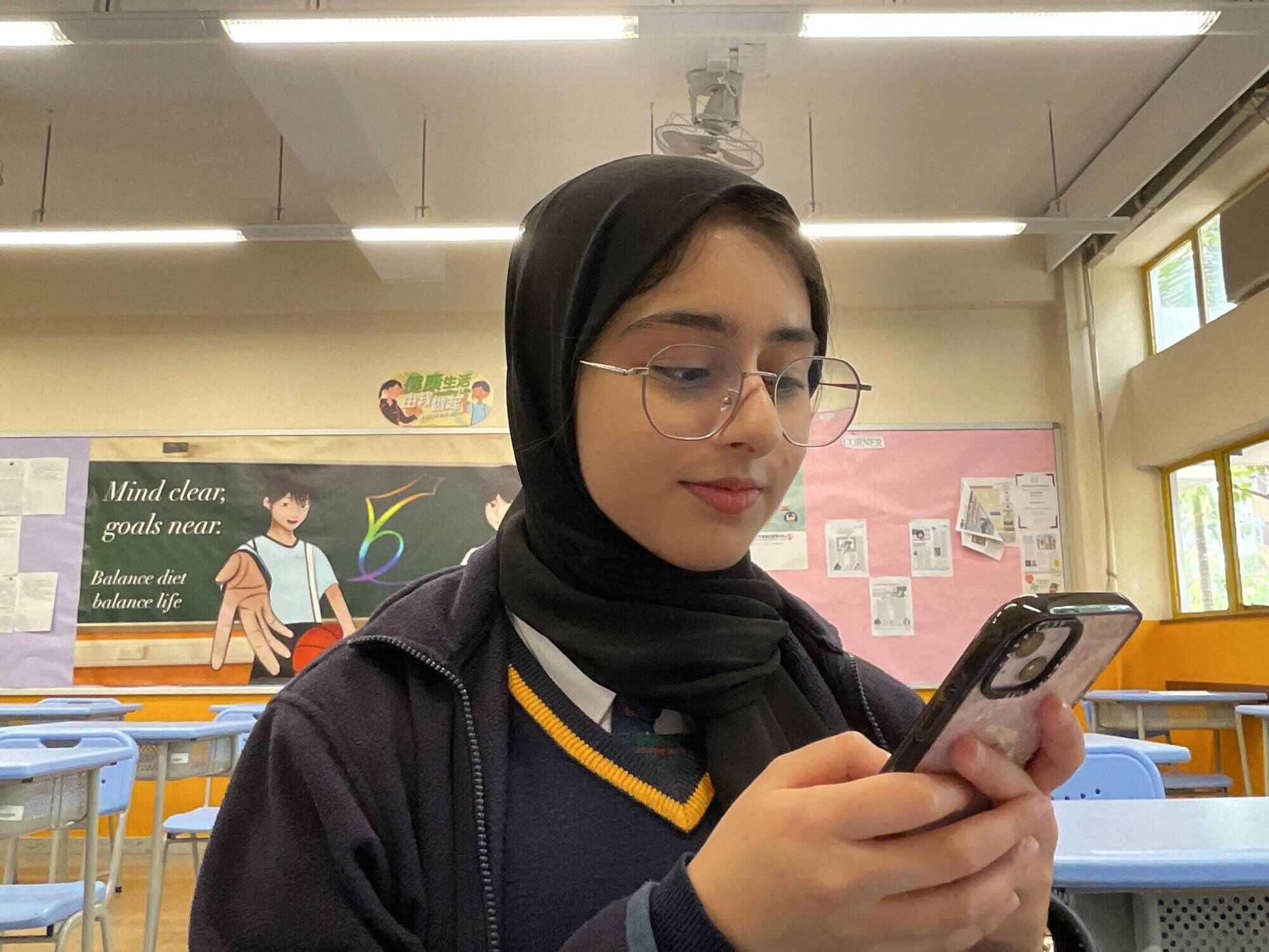 Amina Seyd attends HHCKLA Buddhist Leung Chik Wai College. Photo: Handout