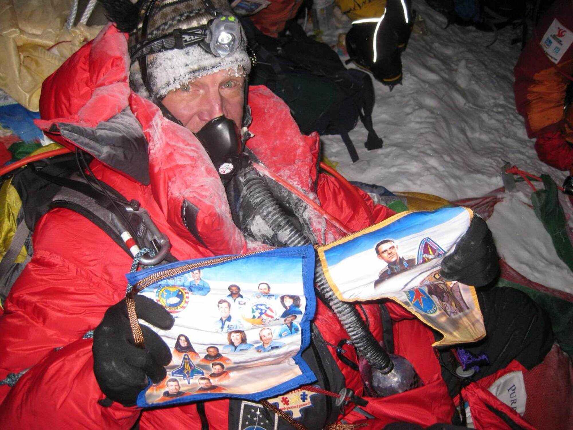 Scott Parazynski at Mount Everest’s summit on May 20, 2009. Photo: Scott Parazynski