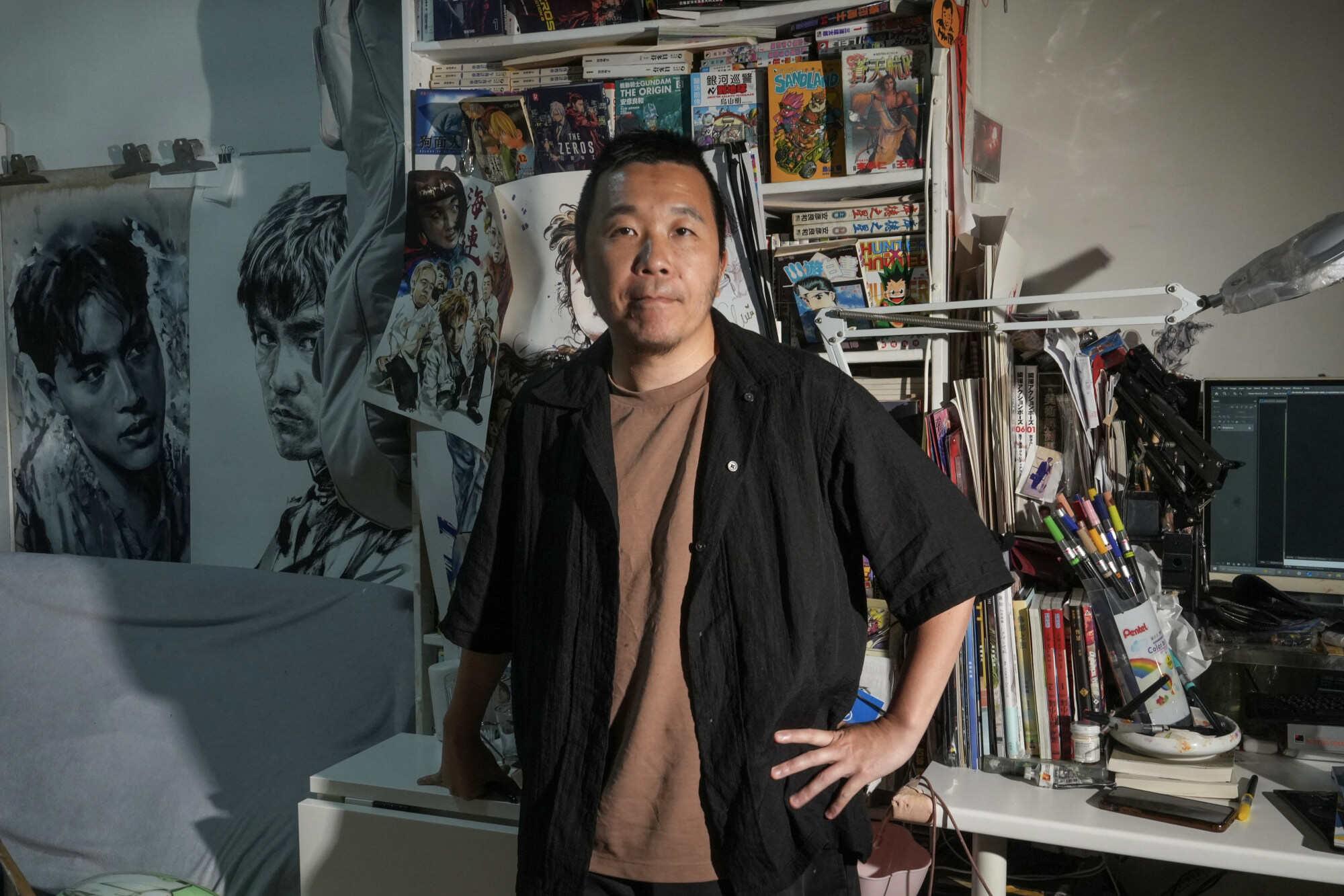 Man Tsang is a Hong Kong artist who is adapting a novel, “Star Wars: Thrawn”, into a comic. Photo: Sun Yeung