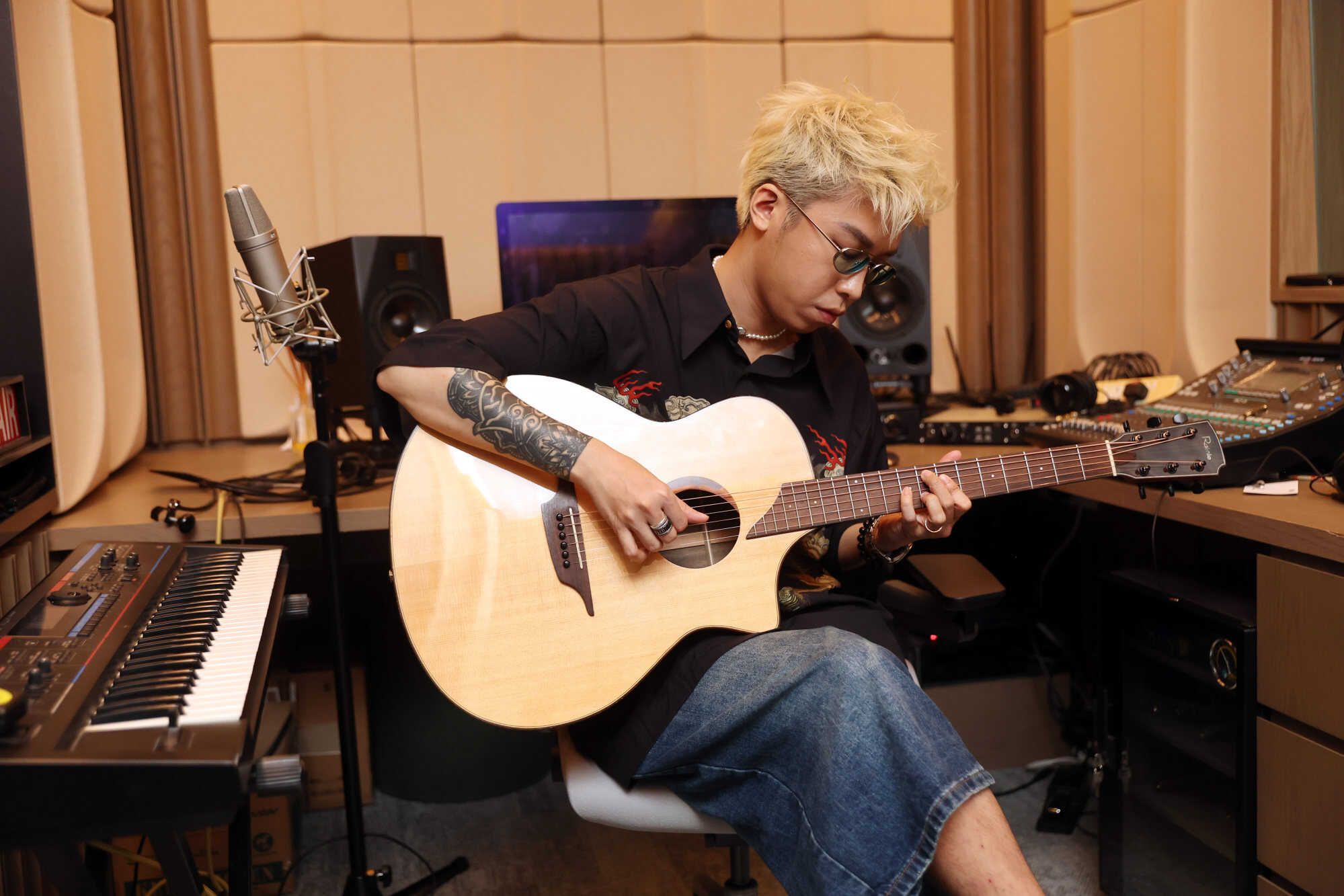 “I often start with the guitar, my main instrument.” Photo: Edmond So