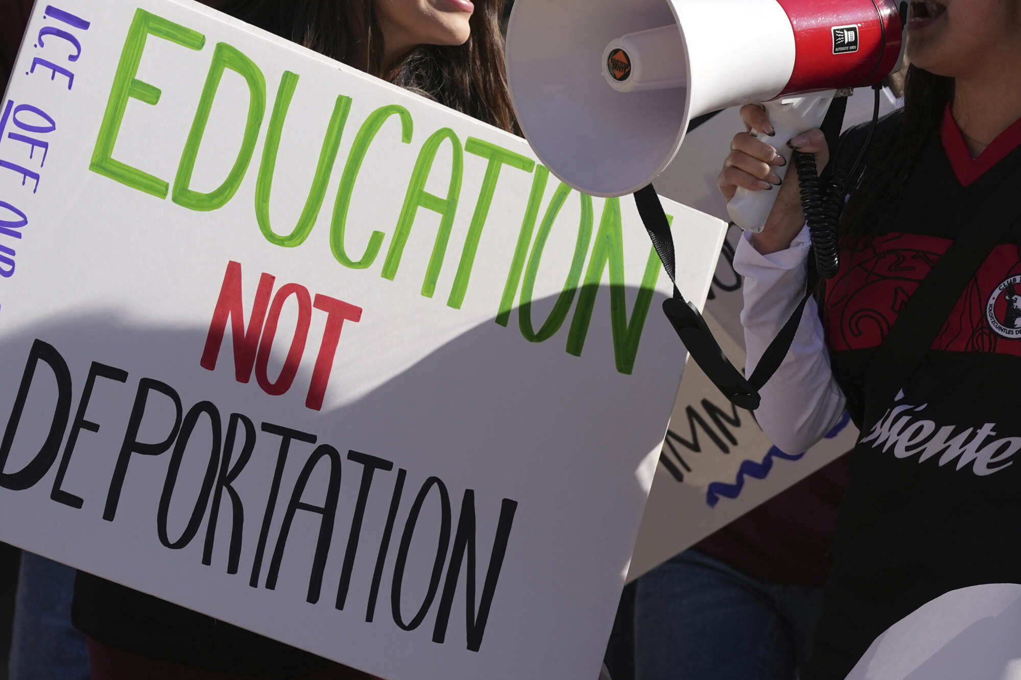 Many universities have seen protests criticising the government’s treatment of international and immigrant students. Photo: AP