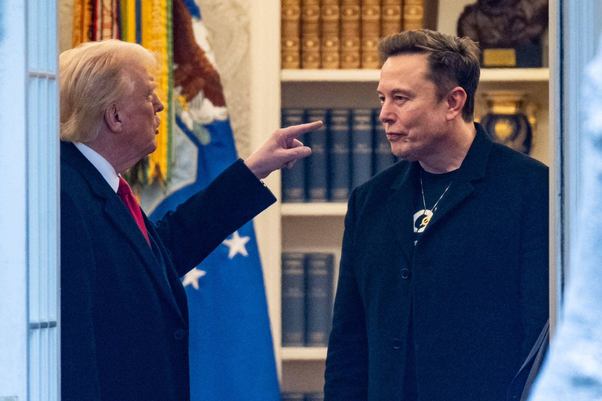 US President Donald Trump and Elon Musk in the Oval Office in March. Photo: AFP