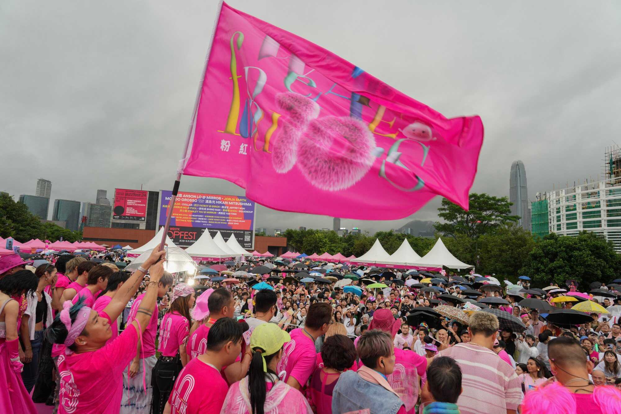 Pink Dot HK celebrated its 10th anniversary at the same venue last year, managing to amass more than 36 corporate sponsors, the most in the event’s history. Photo: Sam Tsang
