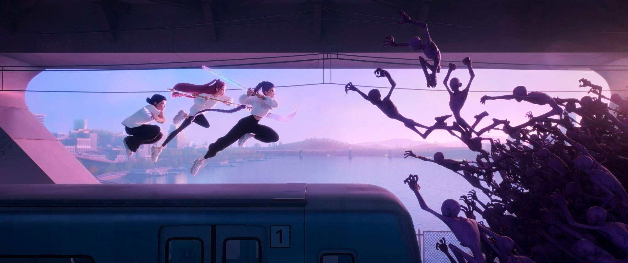 A scene from the film “KPop Demon Hunters”. Photo: Netflix via AP