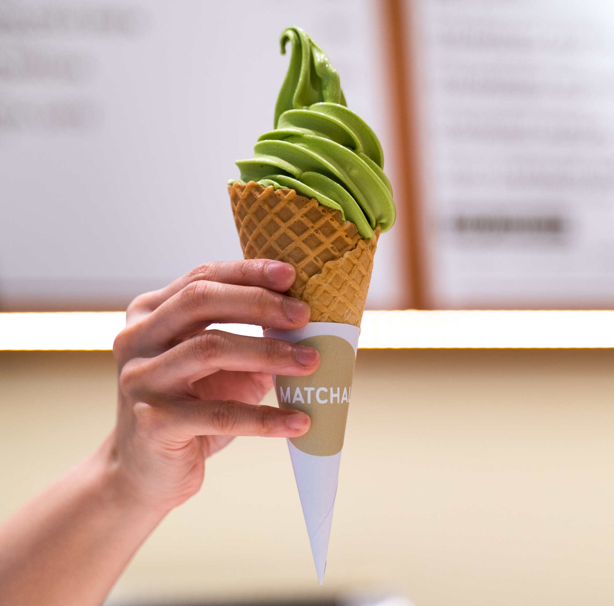 A matcha-flavoured soft serve at Matchali, a local contemporary matcha brand with a store in Wan Chai. Photo: Handout