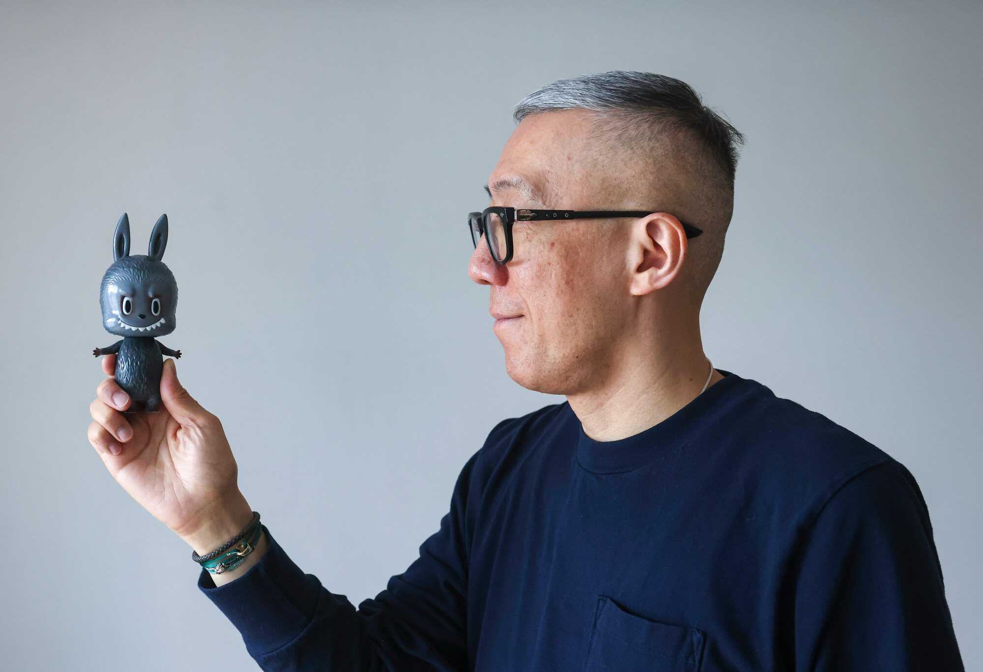Labubu creator Lung Ka-sing, or Kasing Lung, at his studio in Kwun Tong. Photo: Jonathan Wong